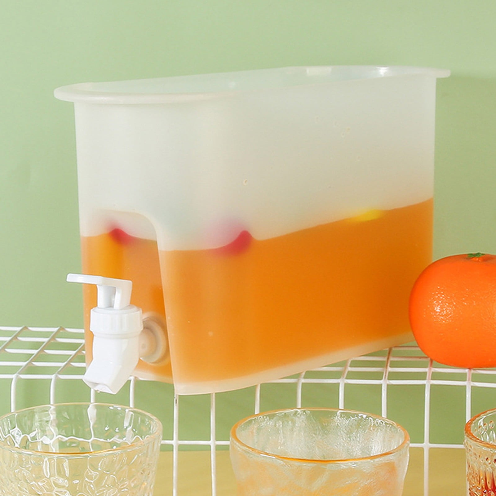 Beverage Drink Dispenser for Fridge, Plastic Beverage Dispenser with Spigot, Juice Container Sealed, Cold Hot Drink Jug for Christmas Party Supplies, Outdoor Camping Tools Clear - Image 5