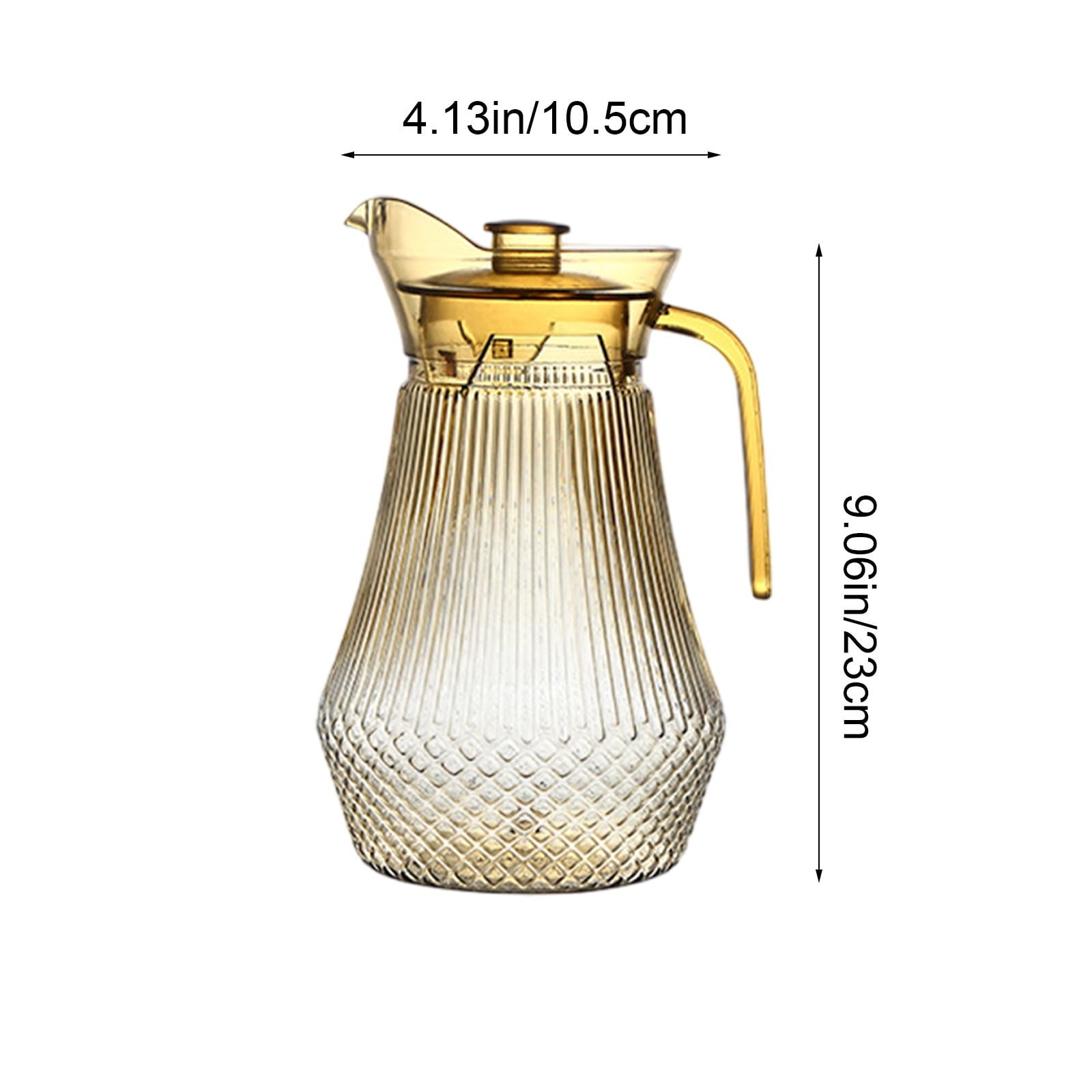 Acrylic Pitcher, Clear Plastic Water Pitchers with Lid and Spout, Iced Tea Pitcher Beverage Containers for Fridge, Juice, Sangria, Lemonade, Shatter-proof, BPA-Free Clear - Image 3