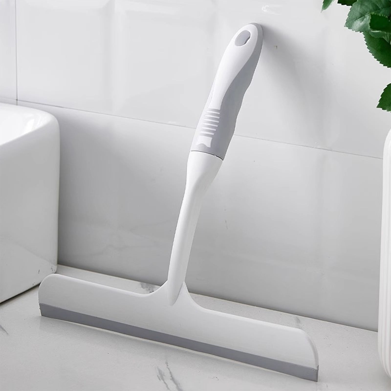 Shower Glass Squeegee, Window Glass Squeegee Shower Mirror Wiper, Door Wipe Blade, Multipurpose Cleaning Accessory, for Window, Windshield, Aquarium, Wall, Floor, Bathroom, Tile, Kitchen White,L - Image 1