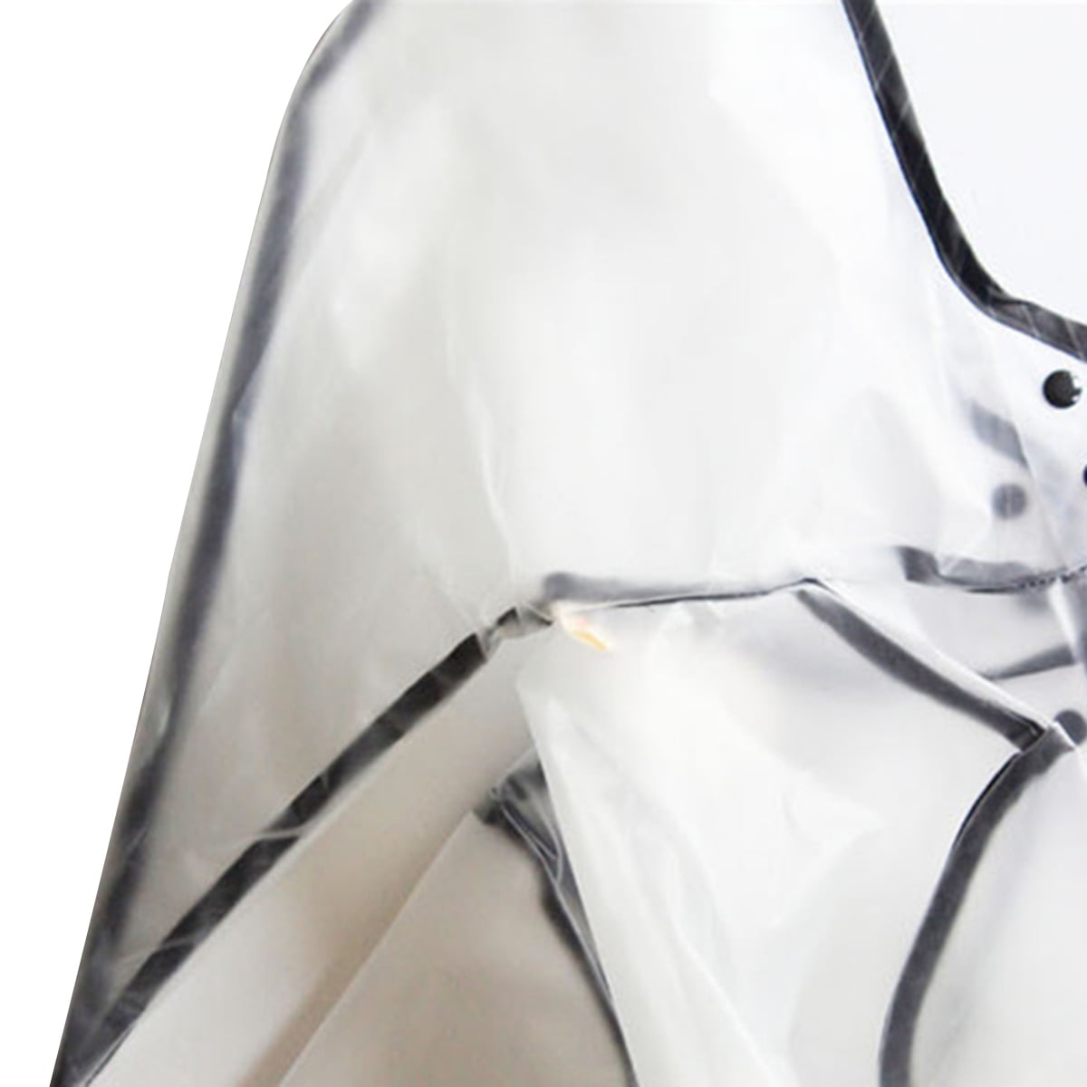Genuiskids Hooded Transparent Raincoat Girl Boys Rain Coat Hooded Outdoors Clear Waterproof Kids Toddler Children's Rainwear Protective Covers 1-10T 5-8Y White - Image 2