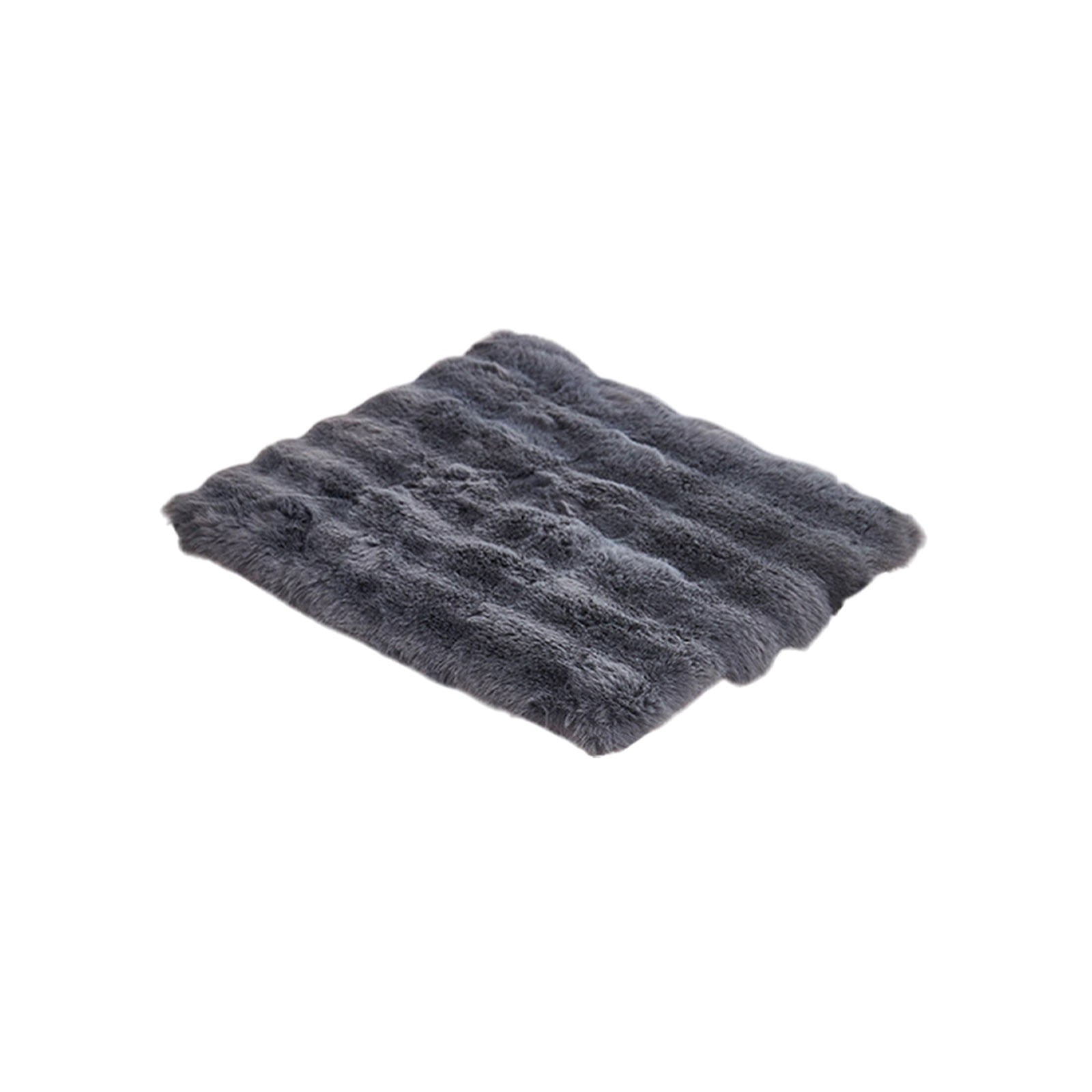 Faux Fur Seat Cushion, Fluffy Chair Seat Cushion, Square Rug Pad, Winter Plushed Warm Soft Cushion, Office Chair Pad, for Kitchen, Office, Dining, Chairs Black - Image 2
