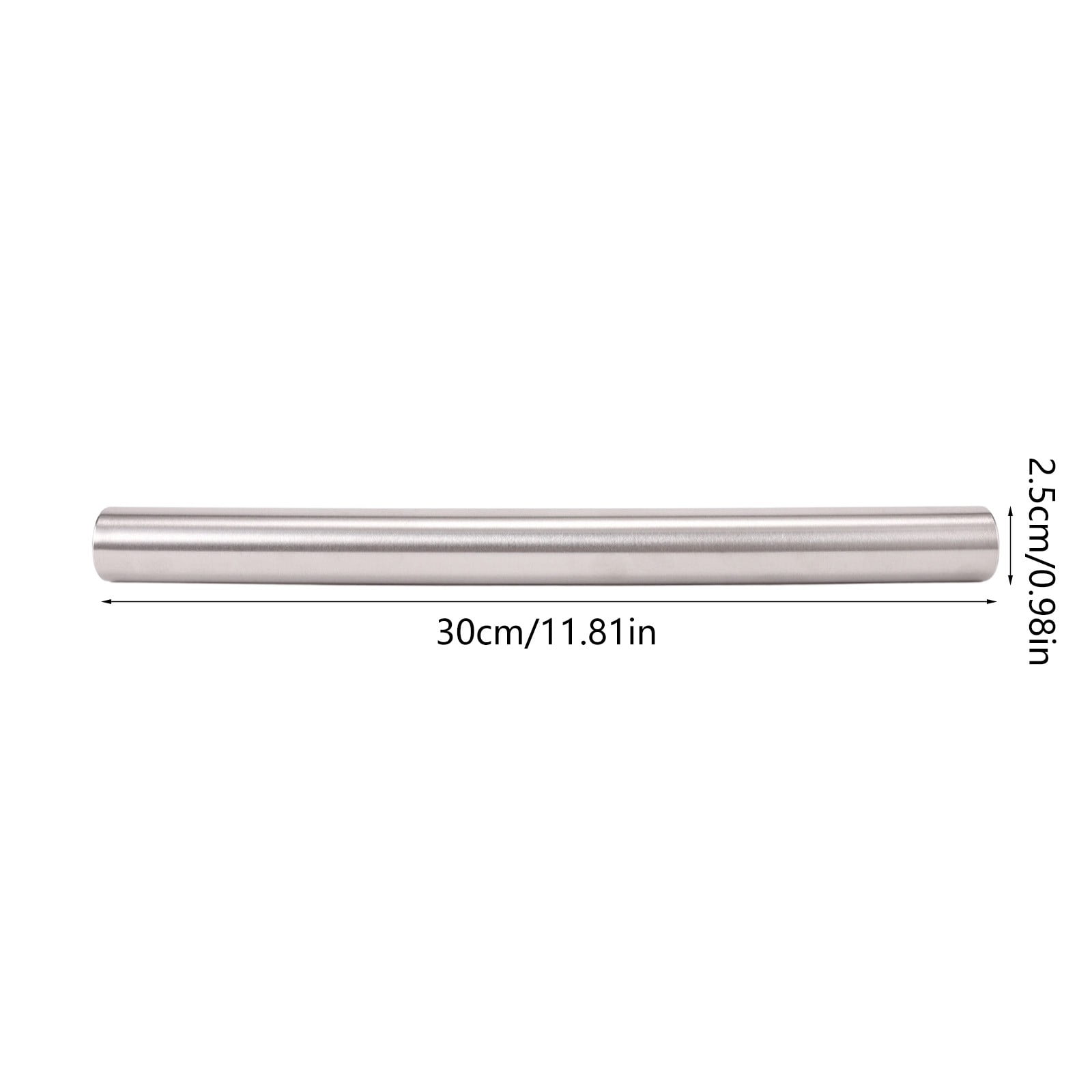 Rolling Pin, Baking Dough Roller, Rolling Pin, Stainless Steel Rolling Pin, Dough Rollers, for Baking Kitchen Utensils, for Dumpling, Tortilla, Pizza, Pie, Bread, Pastry Silver,L - Image 3