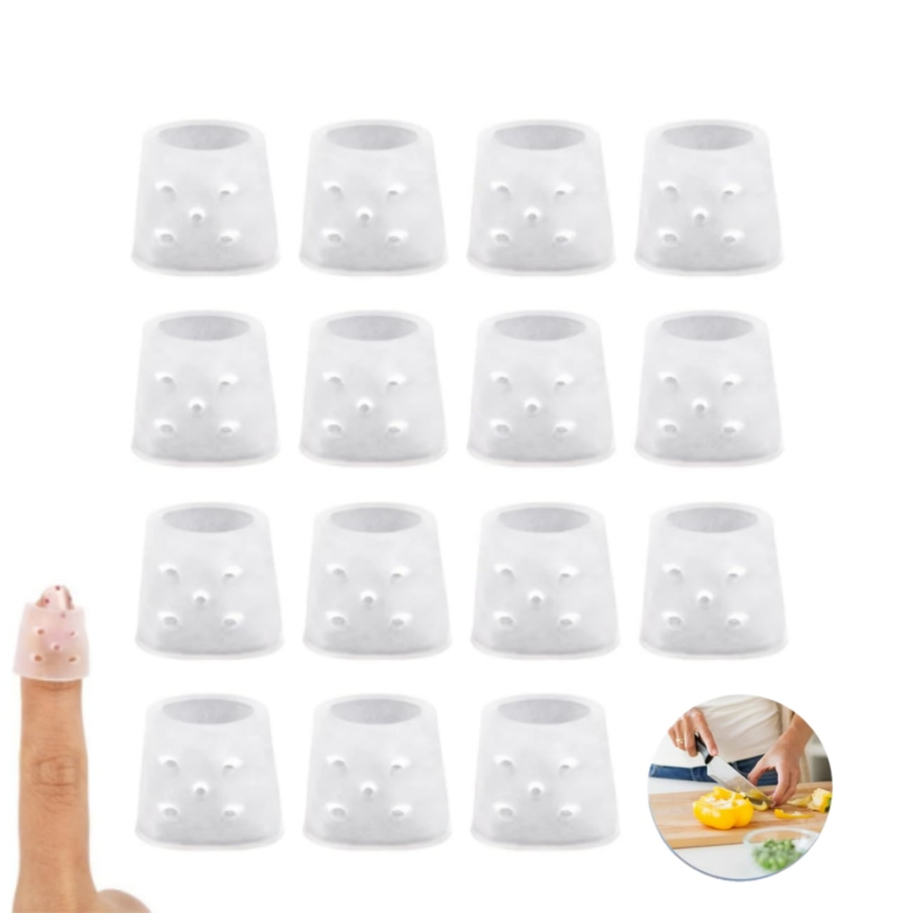 8 Pairs Breathable Finger Cots with Air Holes,Finger Protectors,Breathable Finger Covers for Protectors for Wound,Finger Cracking,Trigger Finger - Image 1