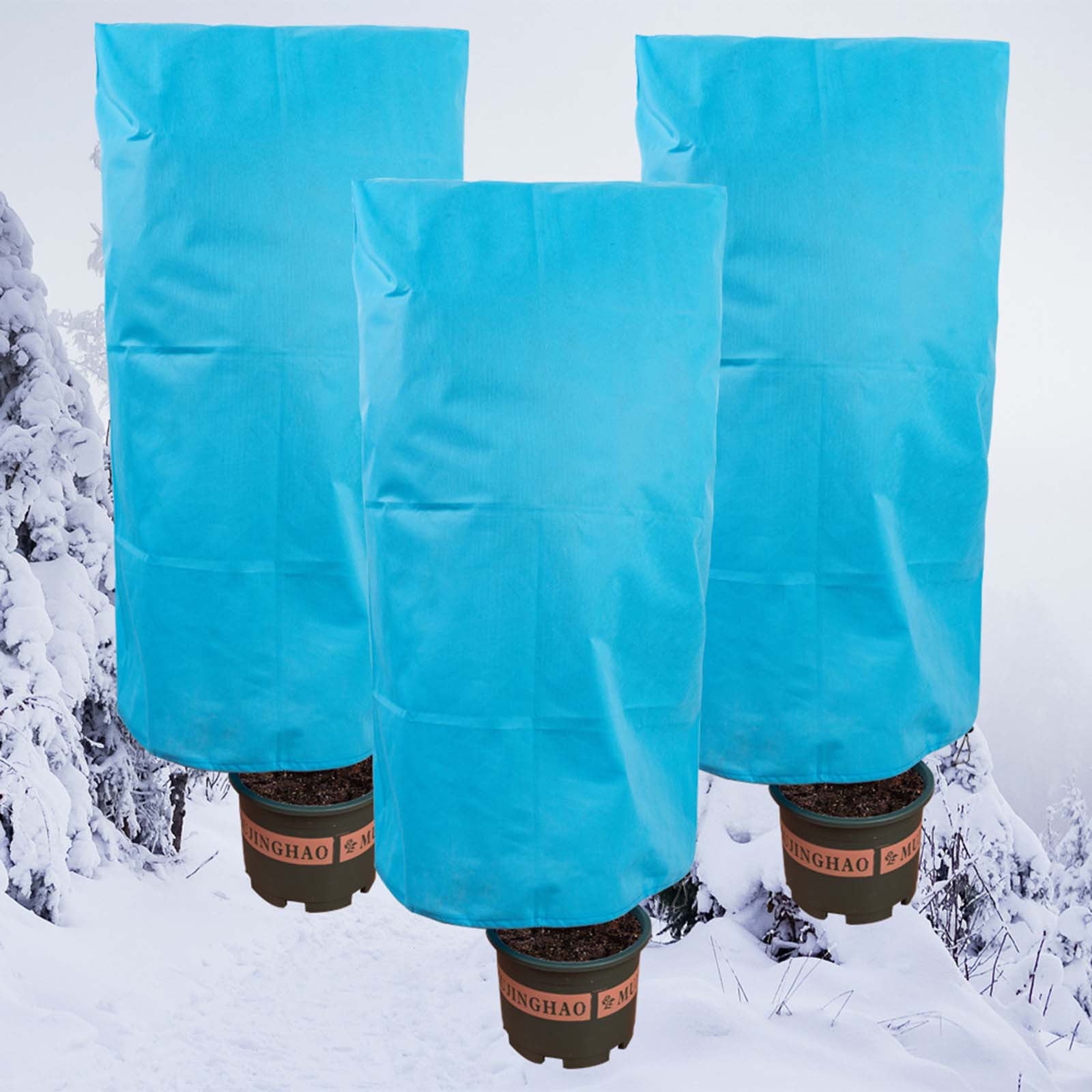 Plants Covers Freeze Protection, Frost Blankets with Drawstring, Winter Plants Protection Covers for Outdoor Plants Potted Shrubs L - Image 4