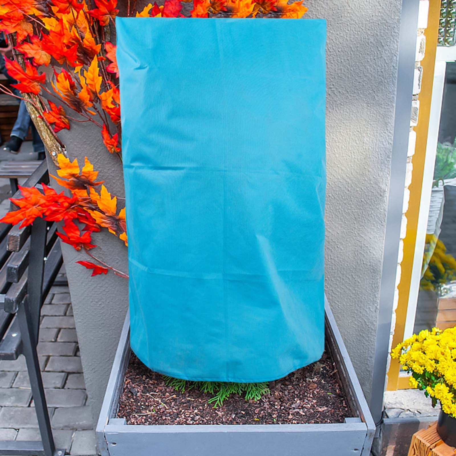Plants Covers Freeze Protection, Frost Blankets with Drawstring, Winter Plants Protection Covers for Outdoor Plants Potted Shrubs L - Image 6