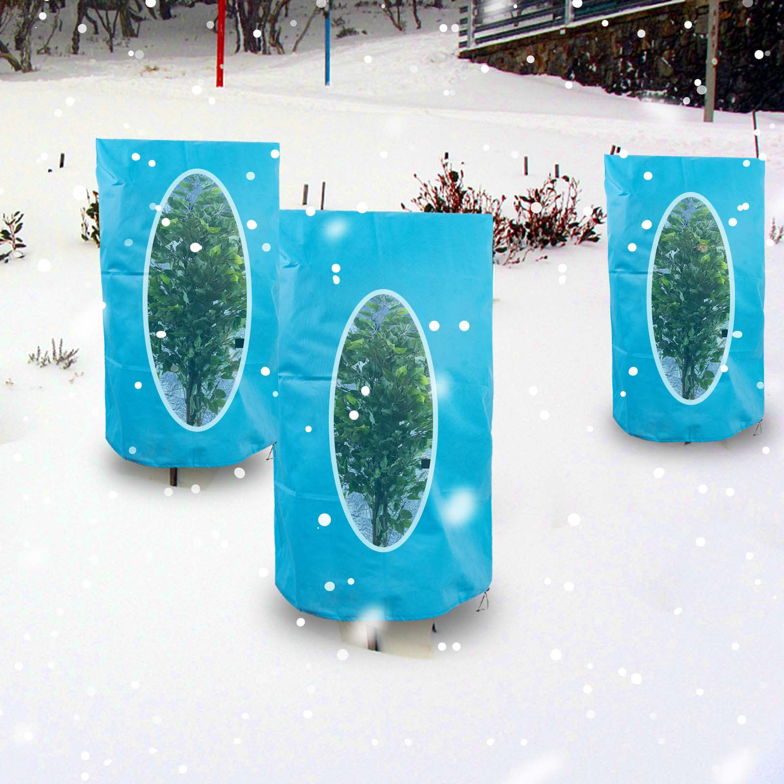 Plants Covers Freeze Protection, Frost Blankets with Drawstring, Winter Plants Protection Covers for Outdoor Plants Potted Shrubs S - Image 1