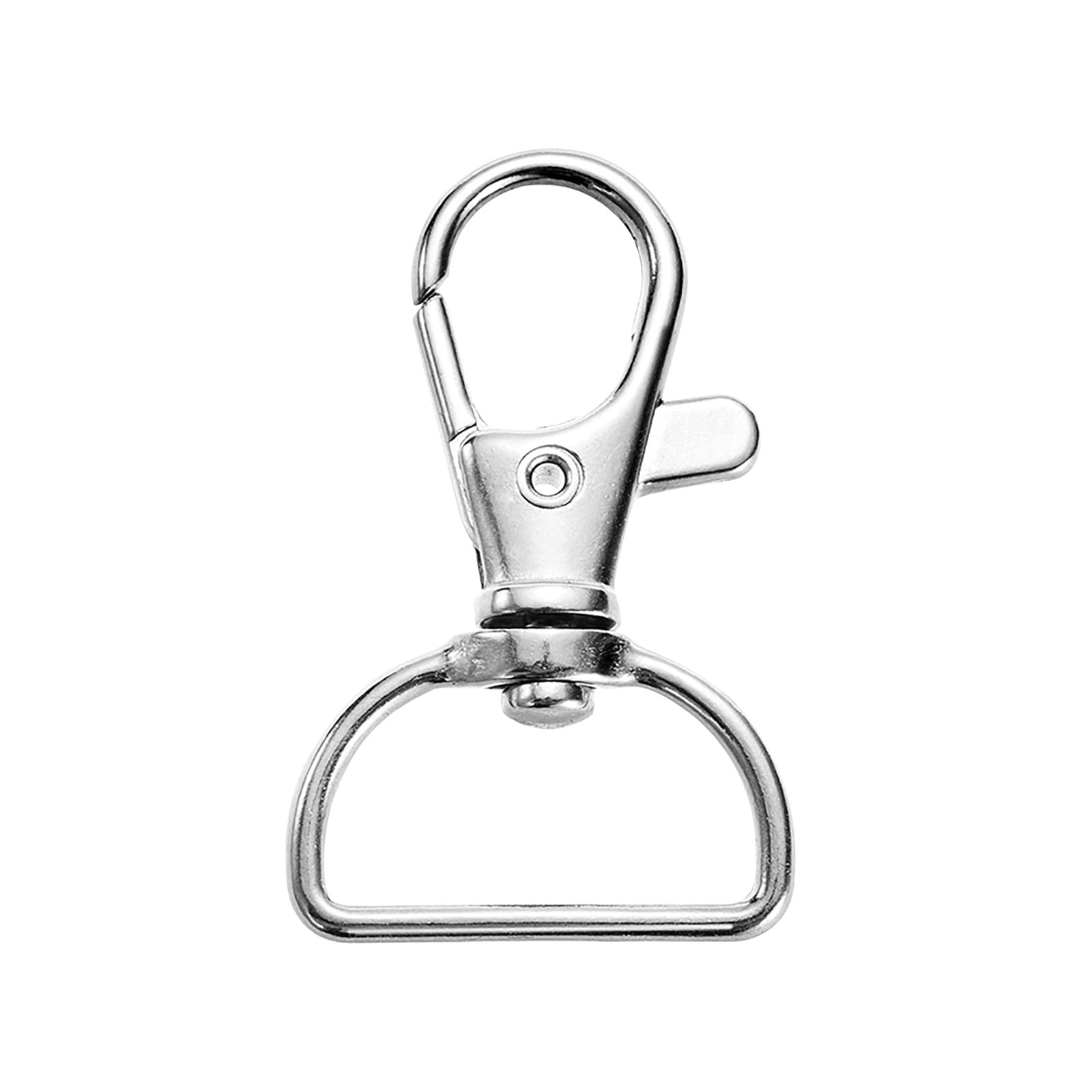 Swivel Snap Hooks, 1 Pcs Metal Lanyard Snap Hook, Lobster Claw Clasps for Keychain Making, Shoulder Strap Repair Metal Buckle, Backpack Belt Buckle, Luggage Hook, for Purse Sewing Silver - Image 1