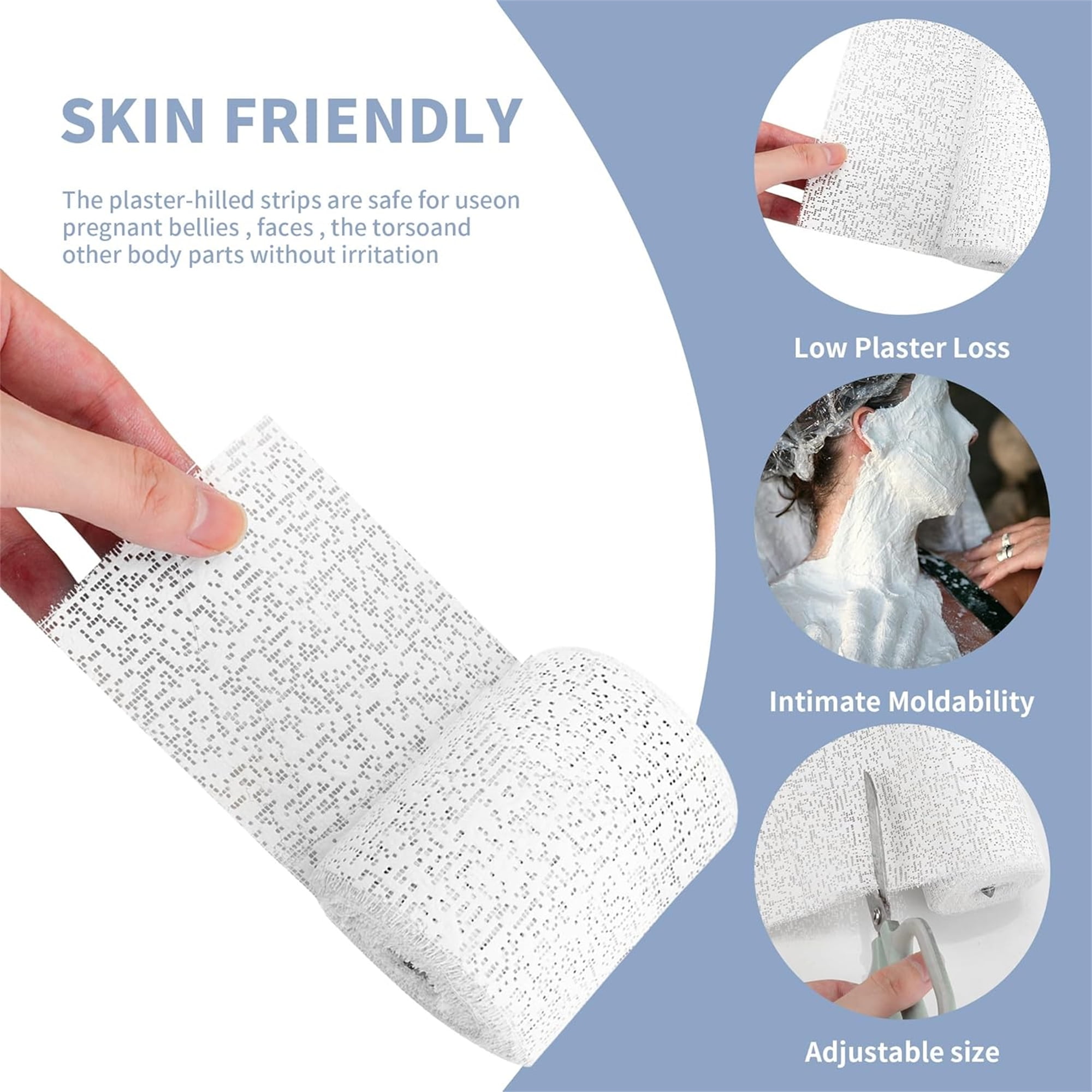 QZS DIY Sculptures Bandage Plaster Cloth Rolls Set of 6 Plaster Strip 1.97x106.3in DIY Hobby Crafts Supplies for Masks Scenery Sculptures 6pcs - Image 4
