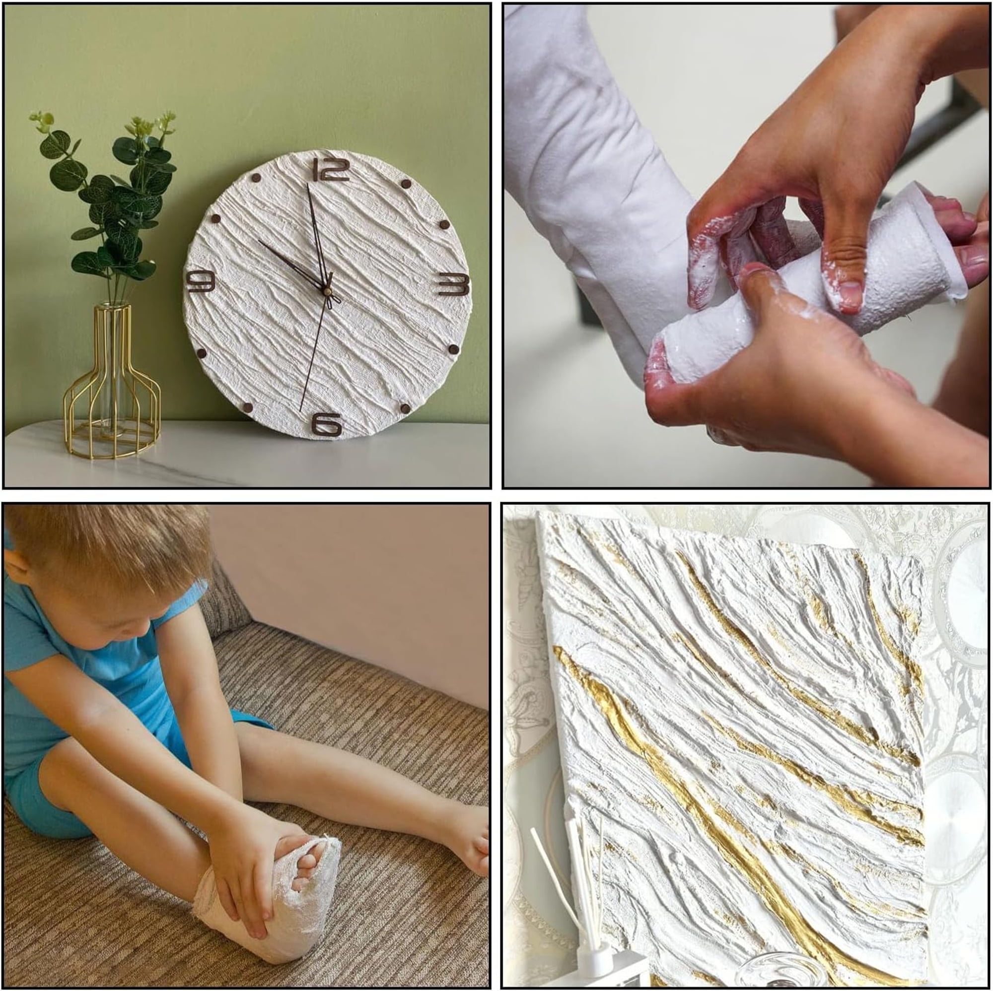 QZS DIY Sculptures Bandage Plaster Cloth Rolls Set of 6 Plaster Strip 1.97x106.3in DIY Hobby Crafts Supplies for Masks Scenery Sculptures 6pcs - Image 5