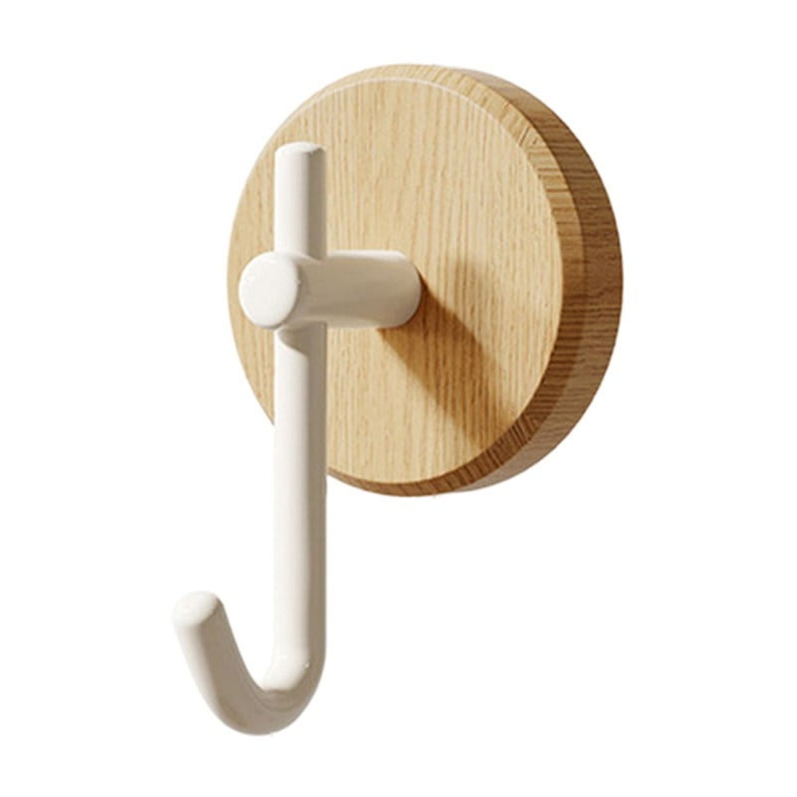 Wreath Hanger for Front Door, No Drilling Walnut Hook, Stick on Wall Hook, Self-Adhesive Household Hook for Towels, Keys, Hats, Coats, Bags 1PCS Black - Image 2