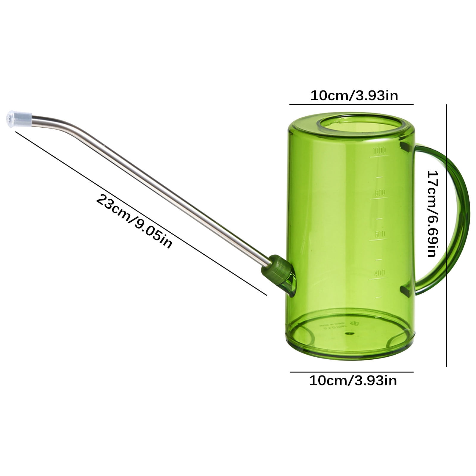 Plants Watering Jug, Portable Flower Mister, 1L Long Neck Sprinkler, Gardening Can, Household Gardening Watering Pot, for Indoor Herbs Vegetables Bonsai Balcony Plants, Outdoor Watering Container Green - Image 3