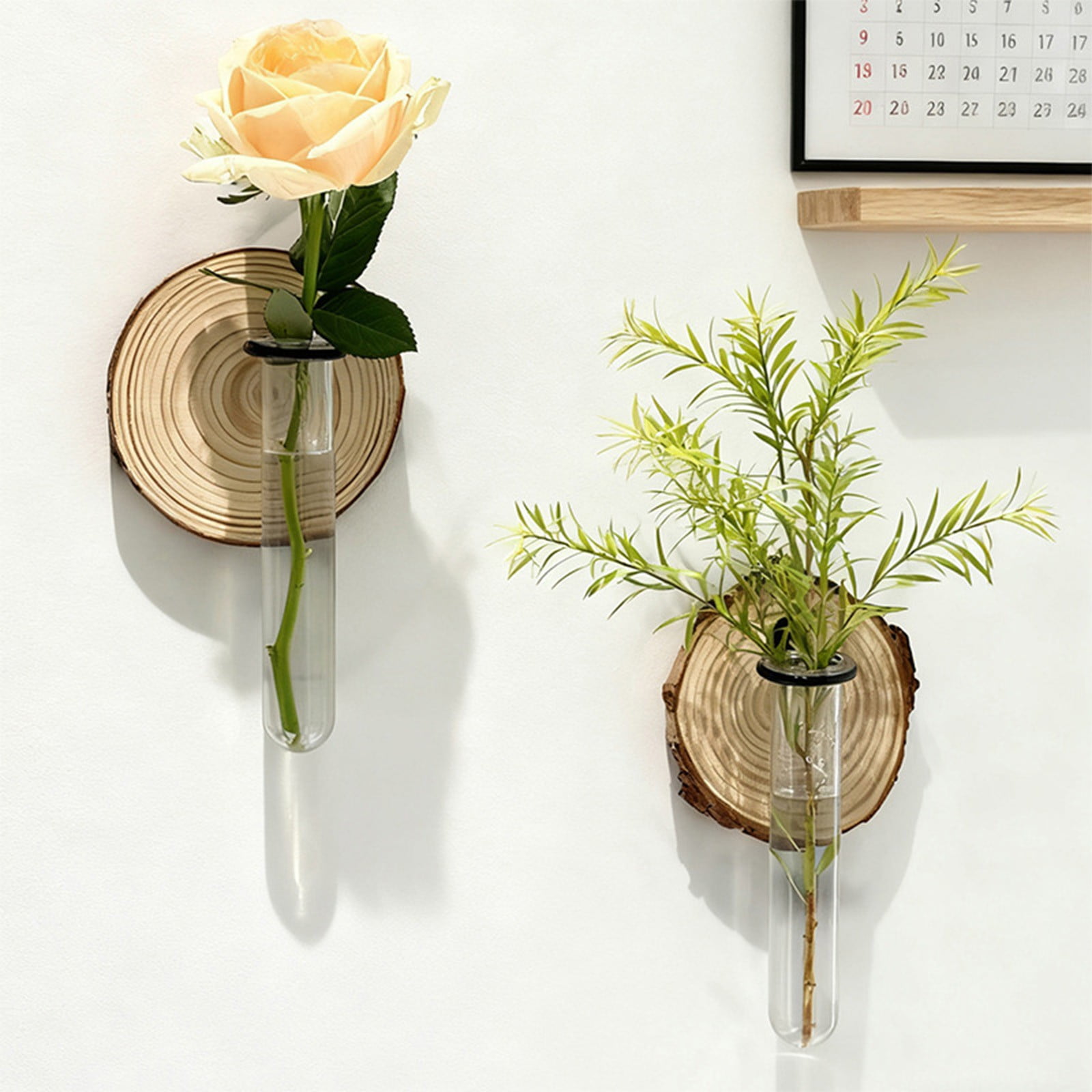 Plant Propagation Station, Wall Hanging Plants Terrarium, Wall Mounted Vases Flower Pots, Hydroponic Plants Vases, for Home Office Decor, Test Tube Propagate Air Plant Cutting Holder 1Pc - Image 6
