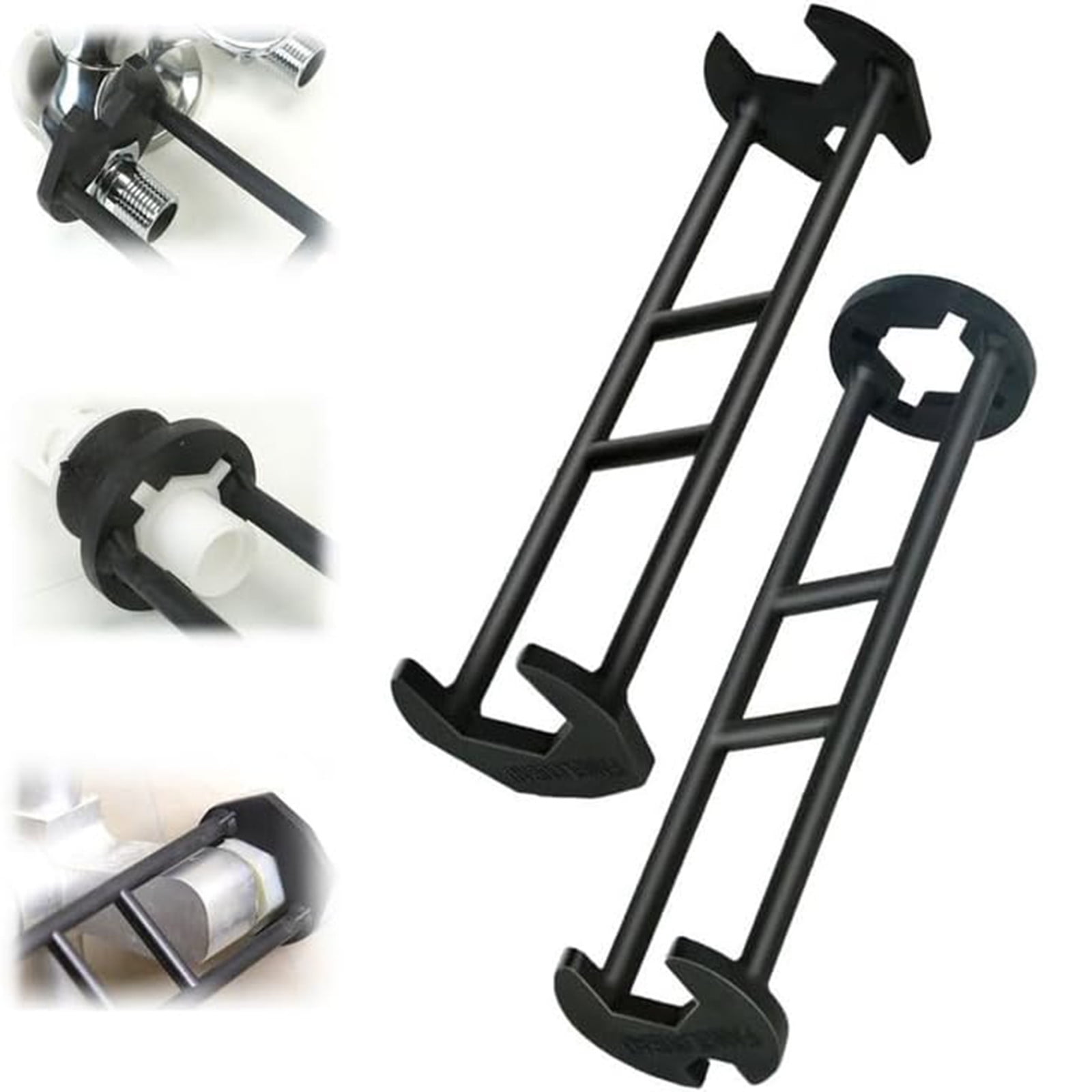 2Pcs Multifunctional Plumbing Wrench for Faucet and Sink Installation, Universal Pipe Wrench for Angle Tightening Removal, Home Bathroom Kitchen Repair Tool A+B - Image 1