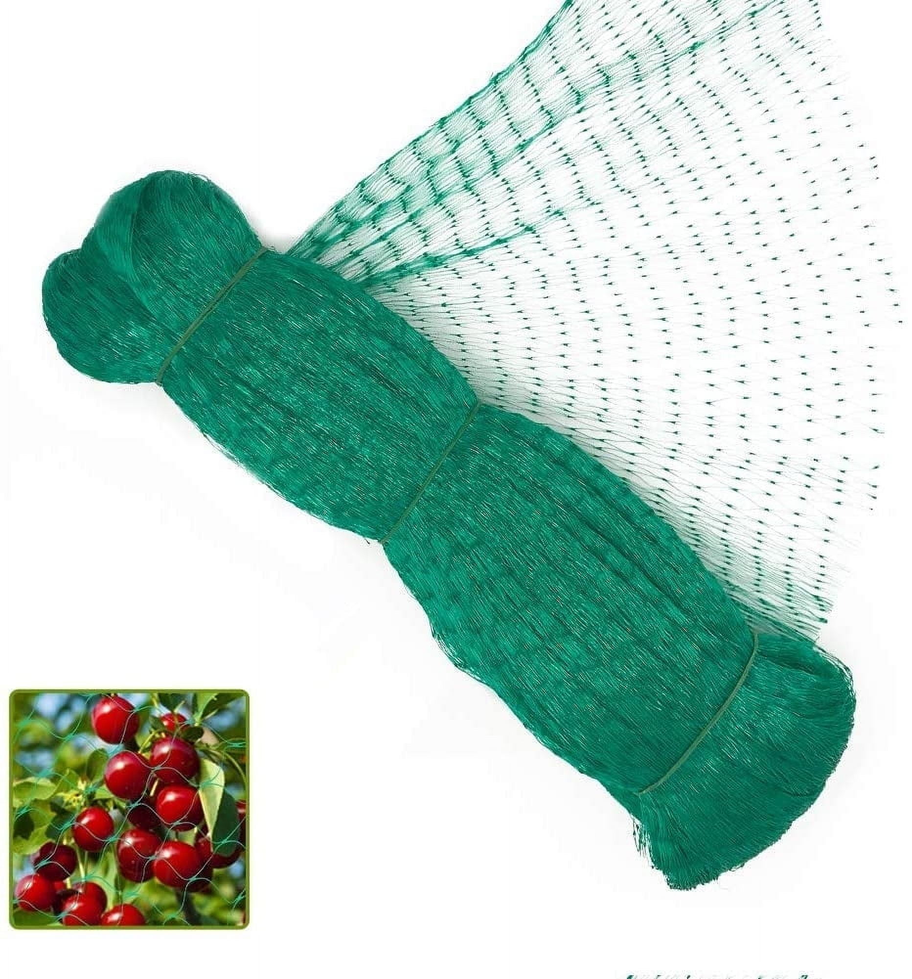 Tutuviw Bird Netting Garden Netting Pest Barrier,Cicada Netting for Garden Against Birds, Deer,Squirrels(13 x 19.8ft Green) - Image 1