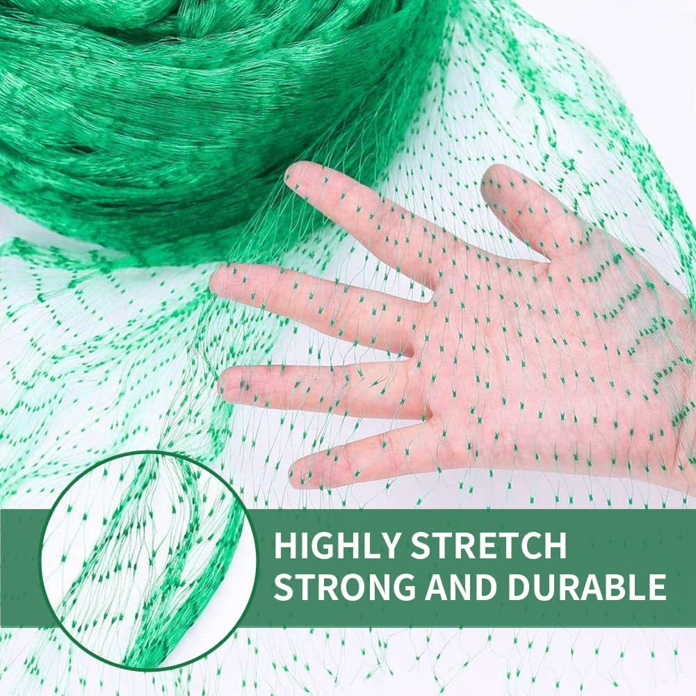 Tutuviw Bird Netting Garden Netting Pest Barrier,Cicada Netting for Garden Against Birds, Deer,Squirrels(13 x 19.8ft Green) - Image 3
