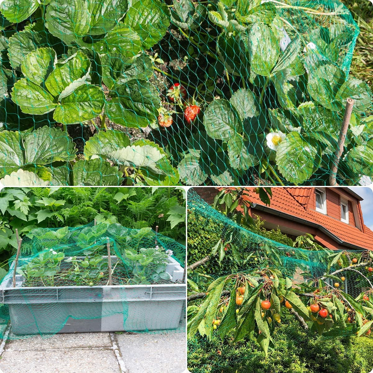 Tutuviw Bird Netting Garden Netting Pest Barrier,Cicada Netting for Garden Against Birds, Deer,Squirrels(13 x 19.8ft Green) - Image 5
