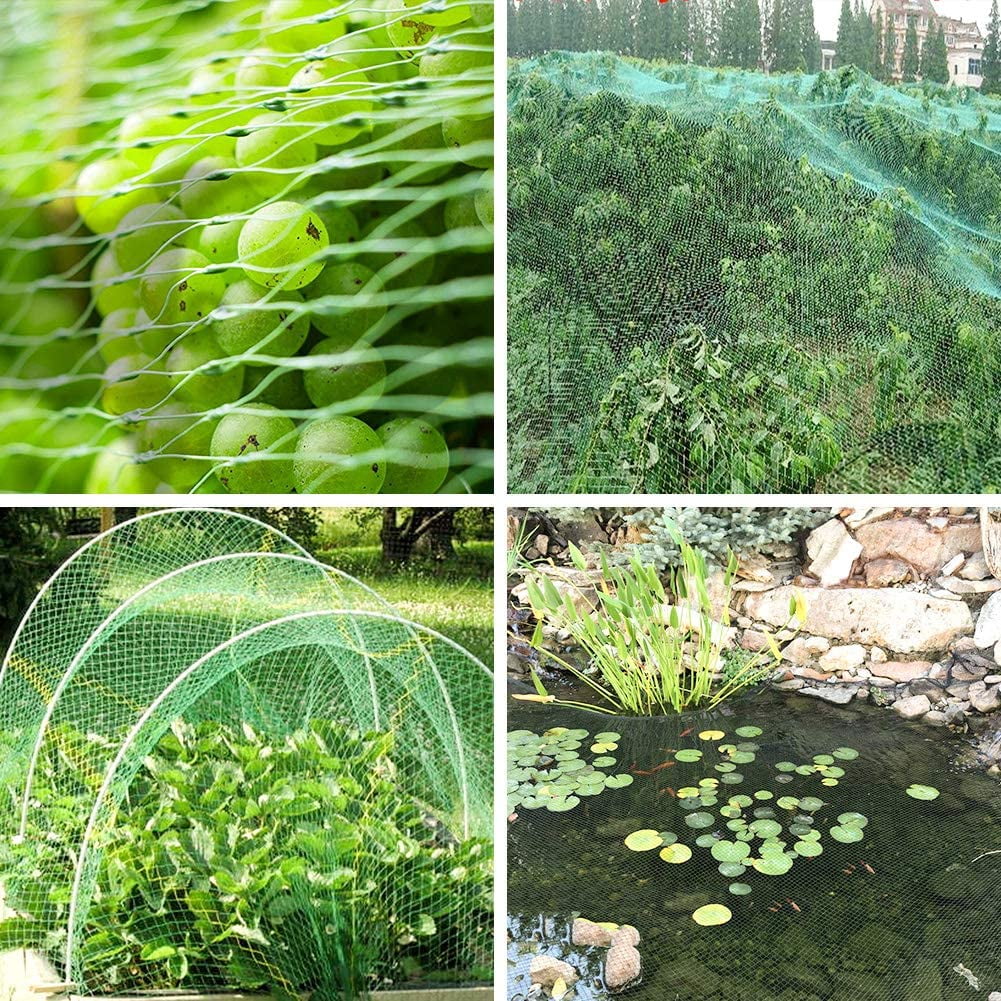 Tutuviw Bird Netting Garden Netting Pest Barrier,Cicada Netting for Garden Against Birds, Deer,Squirrels(13 x 19.8ft Green) - Image 6