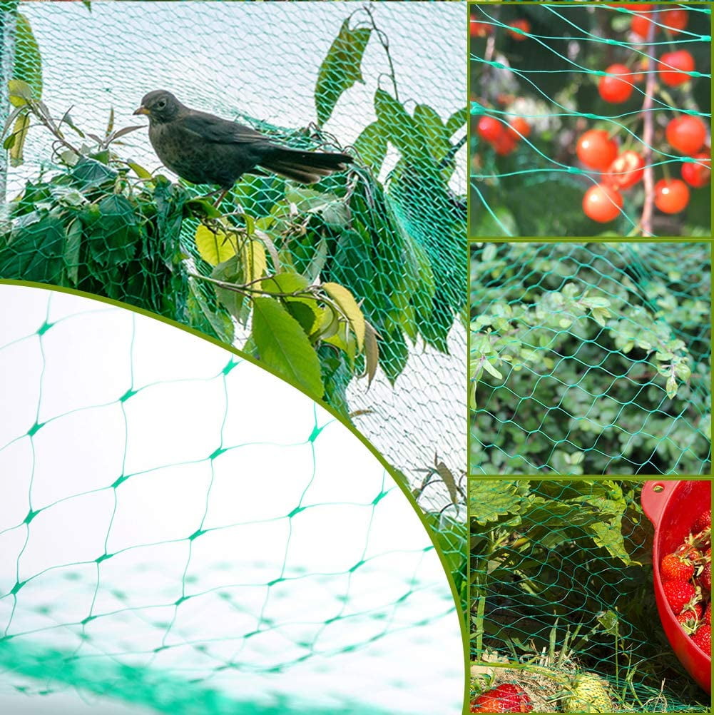 Tutuviw Bird Netting Garden Netting Pest Barrier,Cicada Netting for Garden Against Birds, Deer,Squirrels(13 x 19.8ft Green) - Image 7