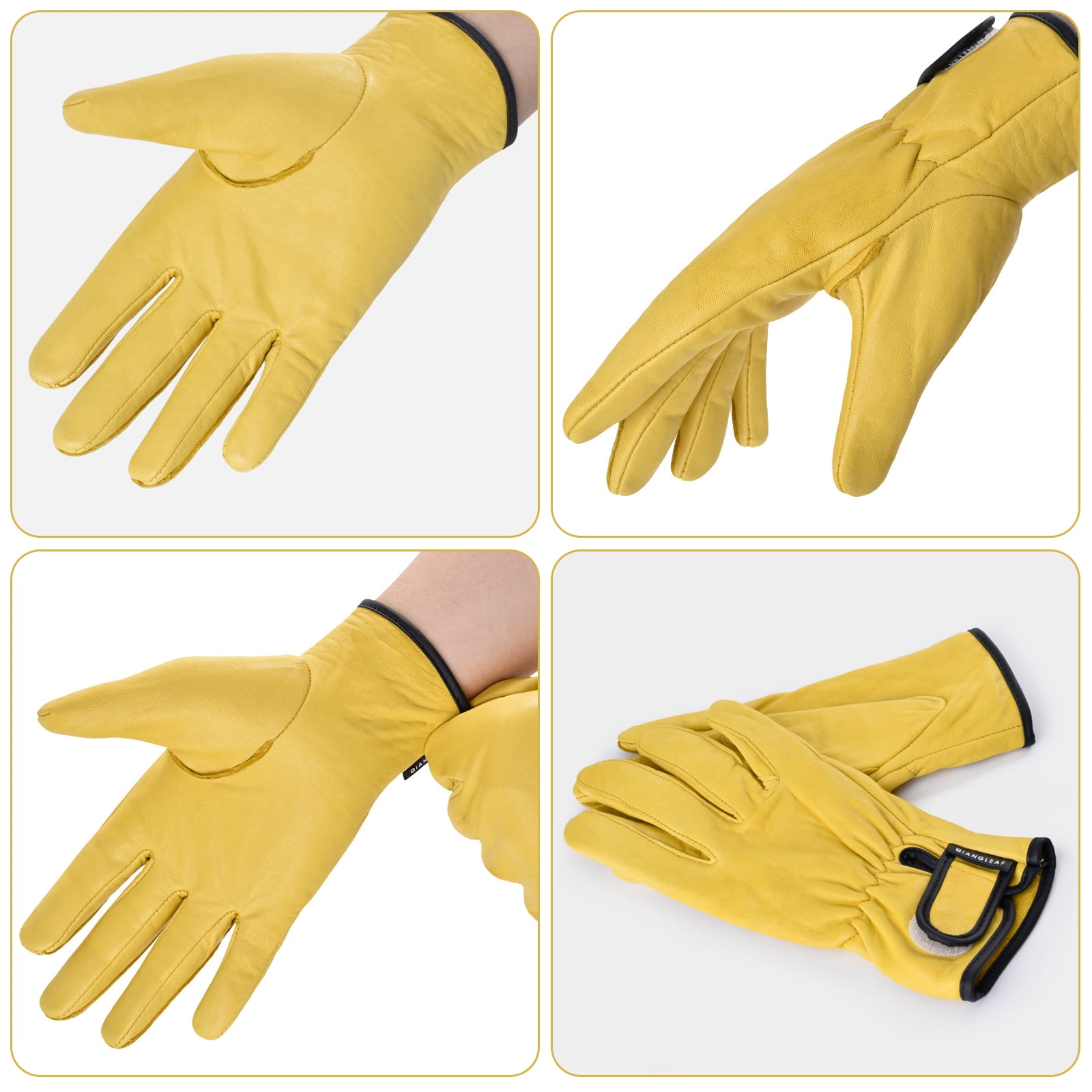 RABBITH Upgrade Leather Working Gloves Work Gardening Gloves Thorn Proof Garden Building Heavy Duty Utility Gripper Men Women M - Image 6