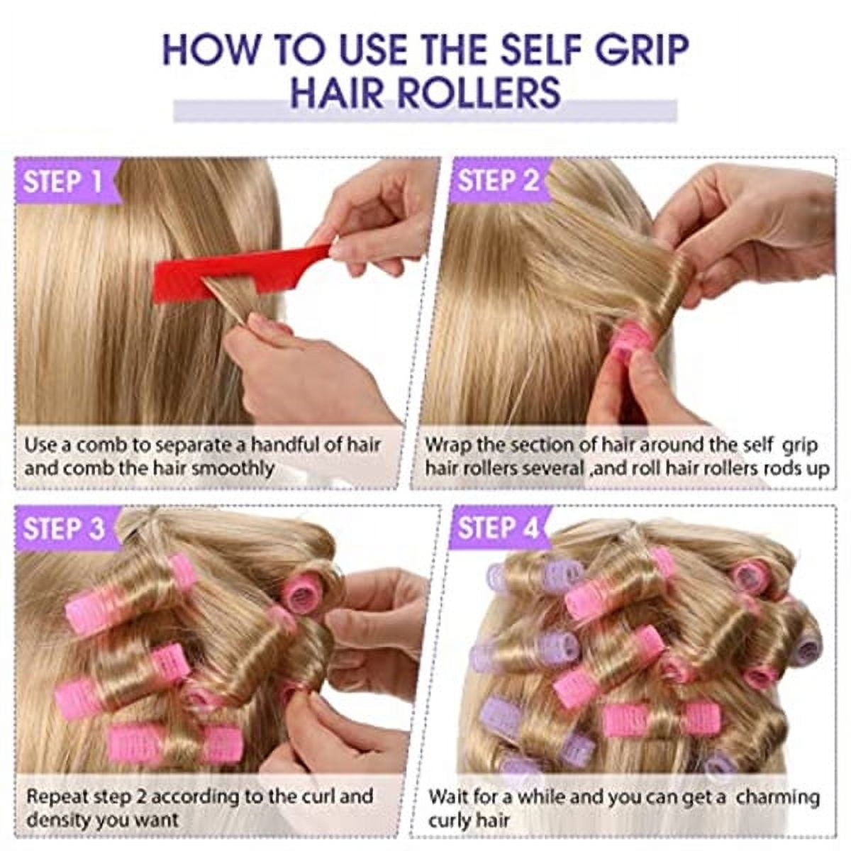 Self Grip Small Hair Curlers,Hair Rollers Curlers,Salon Hairdressing Curlers,DIY Curly Hairstyle Hair Rollers for Women Medium Short Hair (Gripping Sticky Rollers 0.6