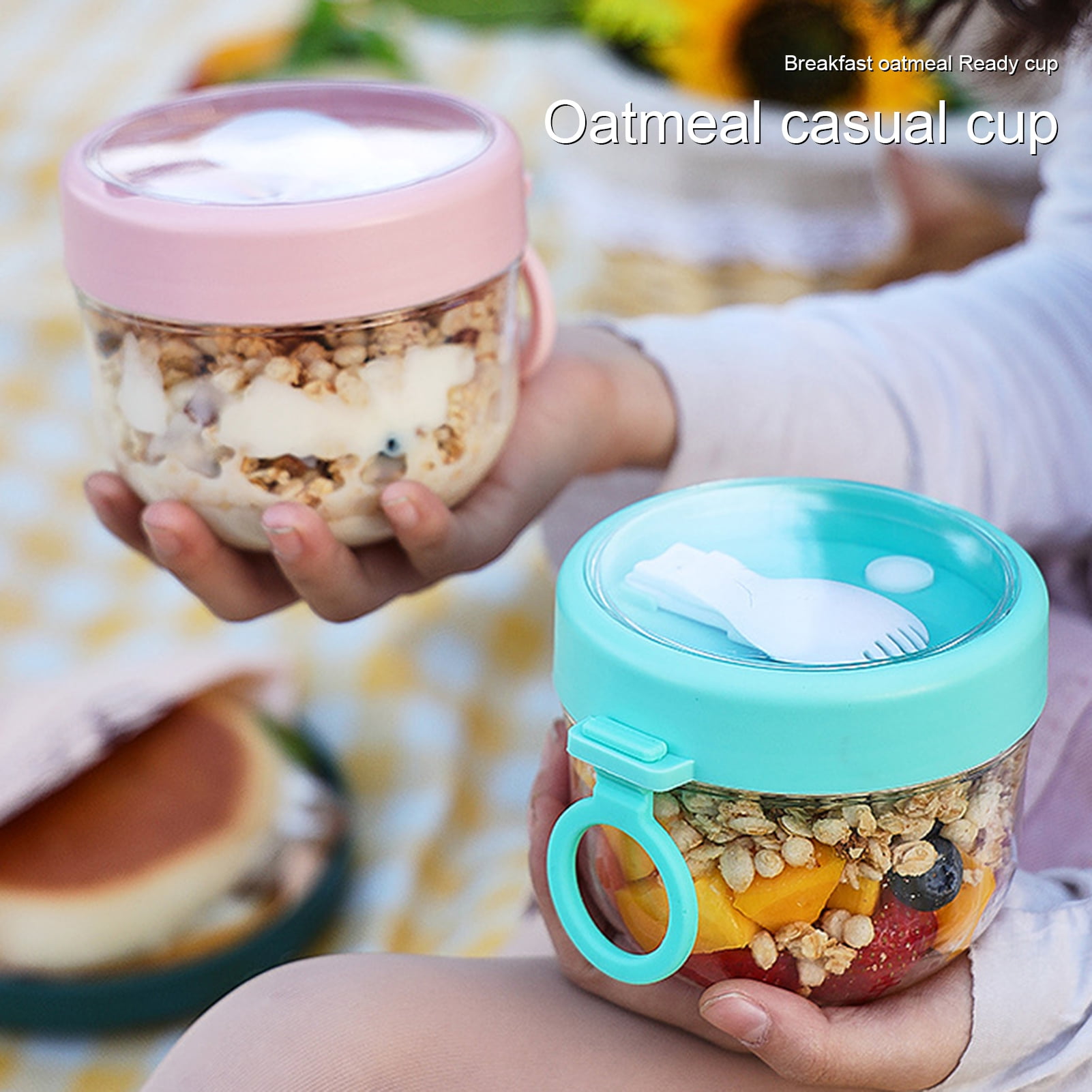 BOBASNDM Polycarbonate White PC Leakproof Yogurt Container Cyan - Image 3