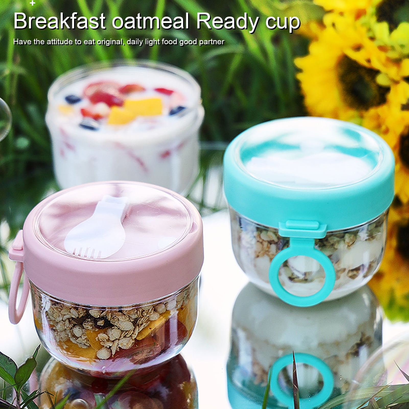 BOBASNDM Polycarbonate White PC Leakproof Yogurt Container Cyan - Image 4
