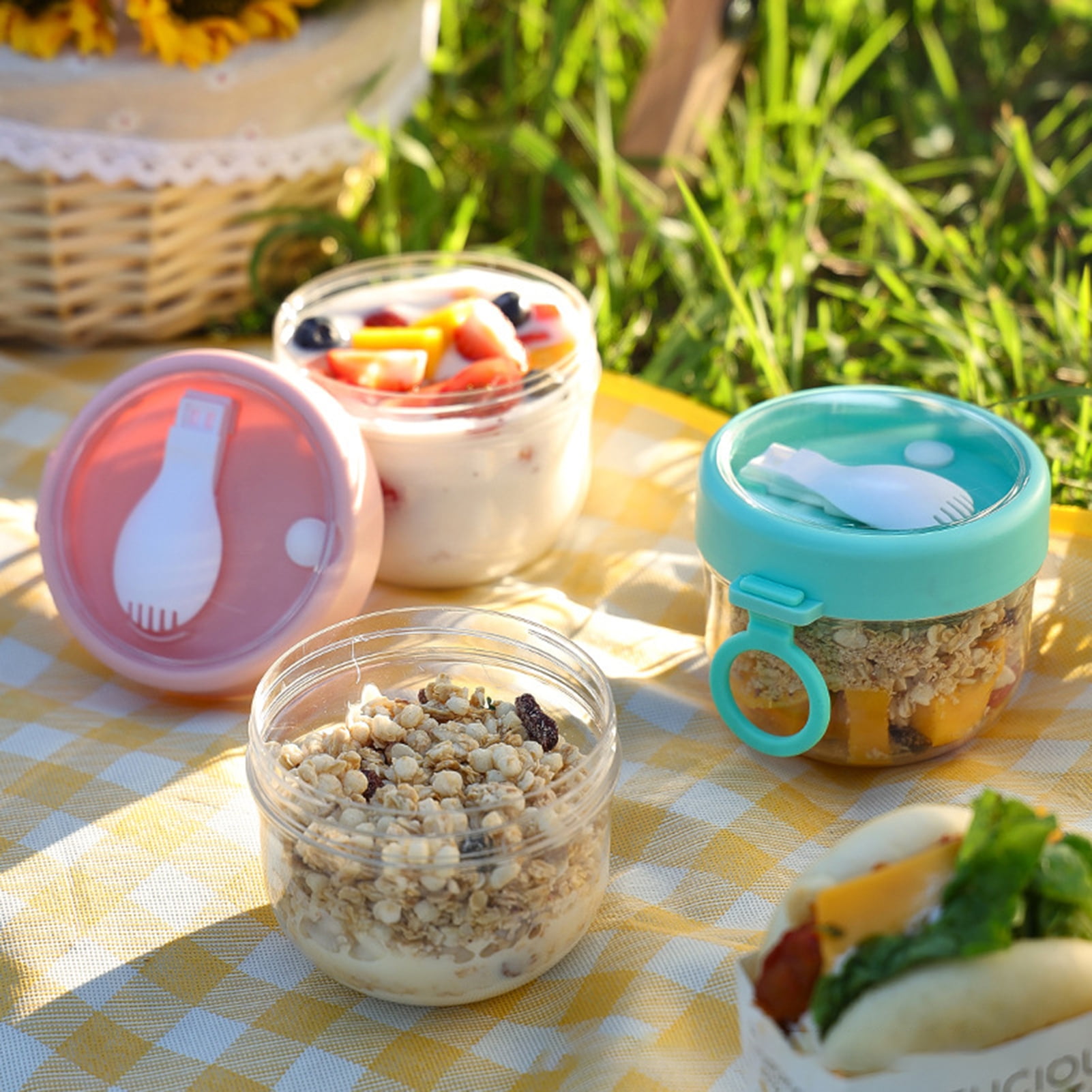 BOBASNDM Polycarbonate White PC Leakproof Yogurt Container White - Image 5