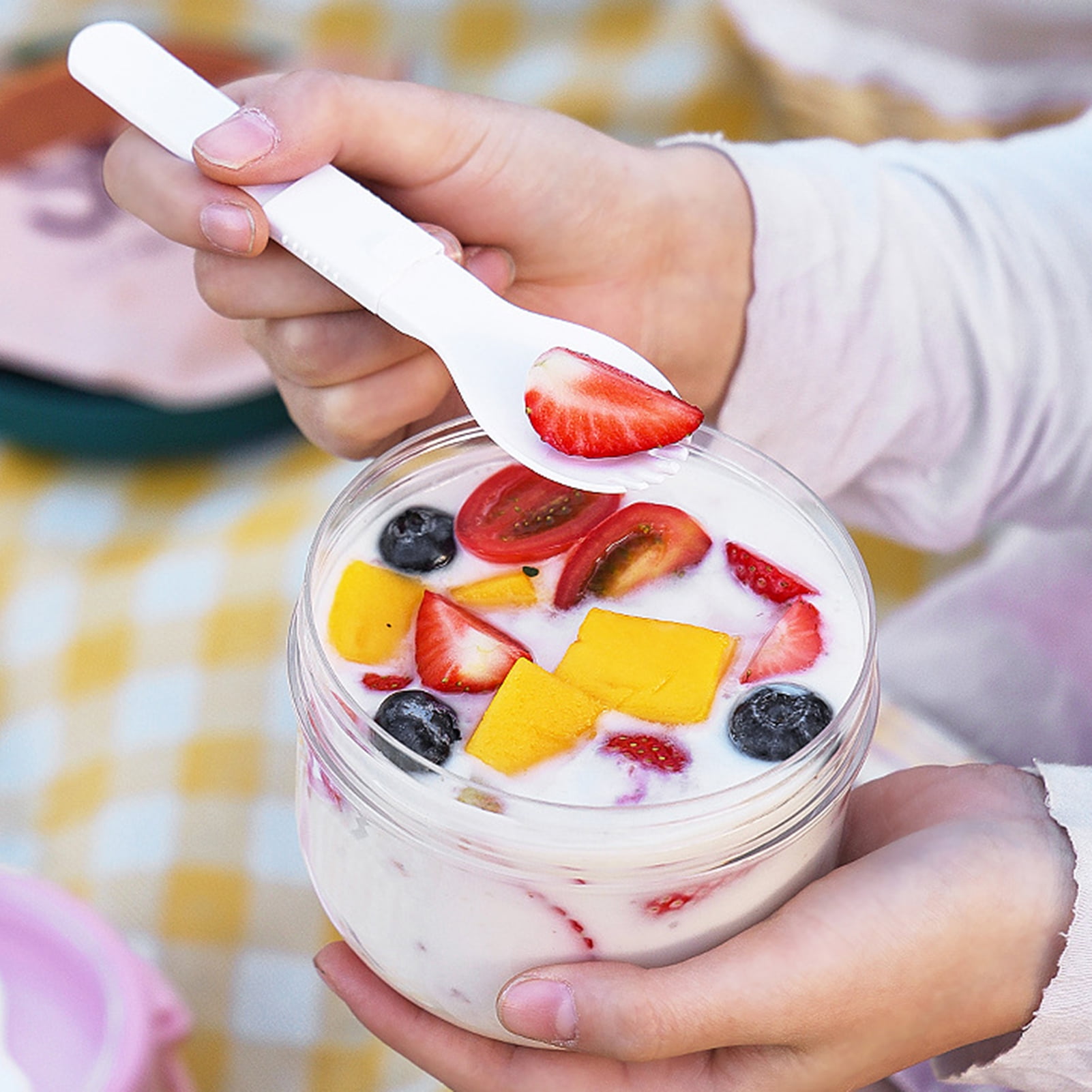 BOBASNDM Polycarbonate White PC Leakproof Yogurt Container White - Image 7