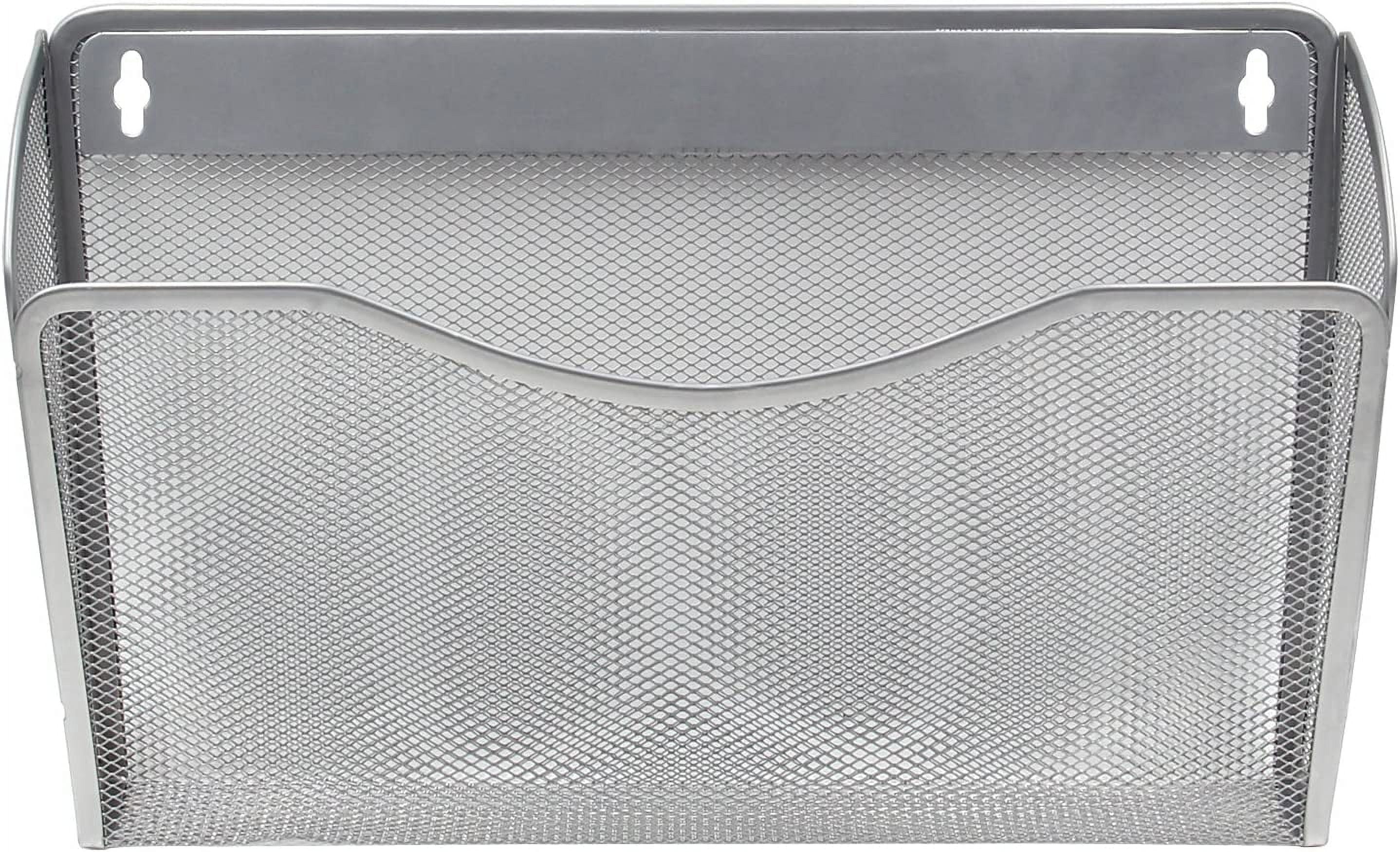 Tutuviw Wall Mount File Organizer Metal Letter Size, Black Silver - Image 5