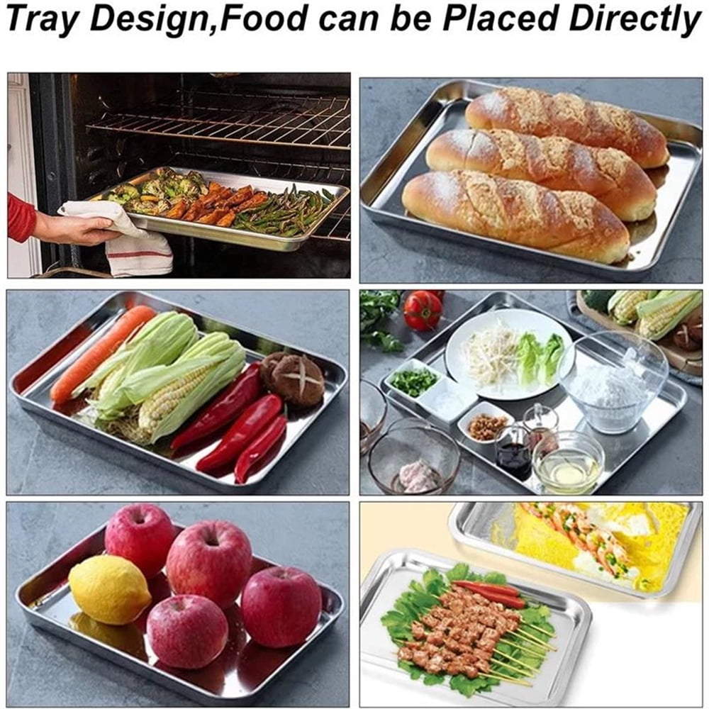Baking Sheet With Cooling Rack, Half Sheet Pan With Wire Rack Set, Oven Baking Tray and Rack Set,15.75x11.8inch,Non Toxic & Easy Clean,Heavy Duty 9