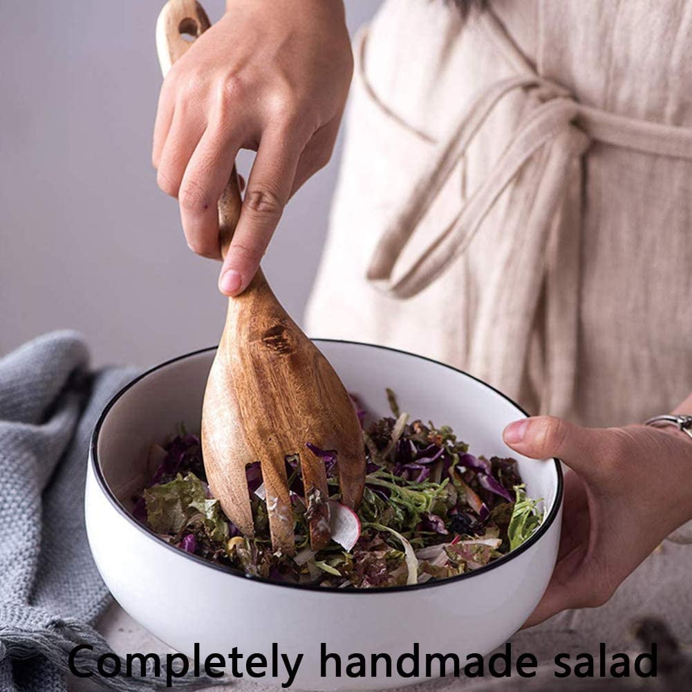 Salad Serving Utensils, Acacia Wood, Salad Spoon and Salad Fork, Salad Servers - Image 6