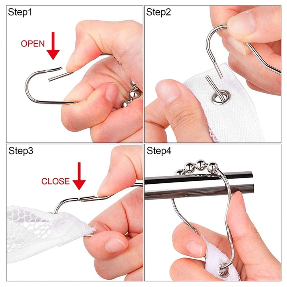 2Pcs Hanging Mesh Pocket Shower Organizer, Bathroom Shower Candy Organizer, Shower Organizer with 6 Pockets Hooks, Quicky Drying, Clear - Image 4