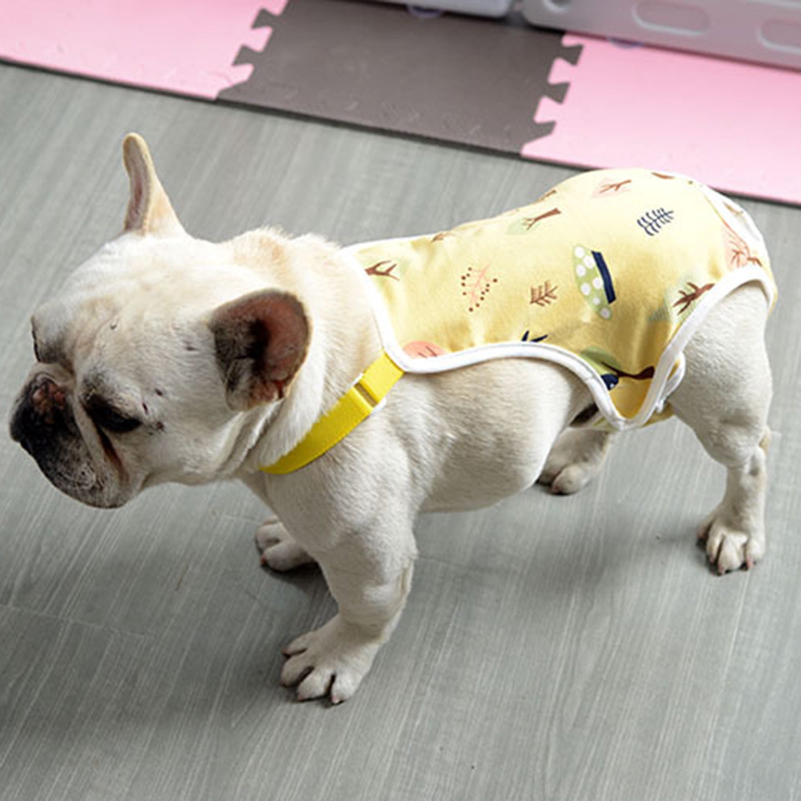 opvise Pet Sanitary Pants Adjustable Band Menstruation Shorts Washable Dog Diaper Pet Physiological Pants for Indoor Yellow L Pink - Image 1