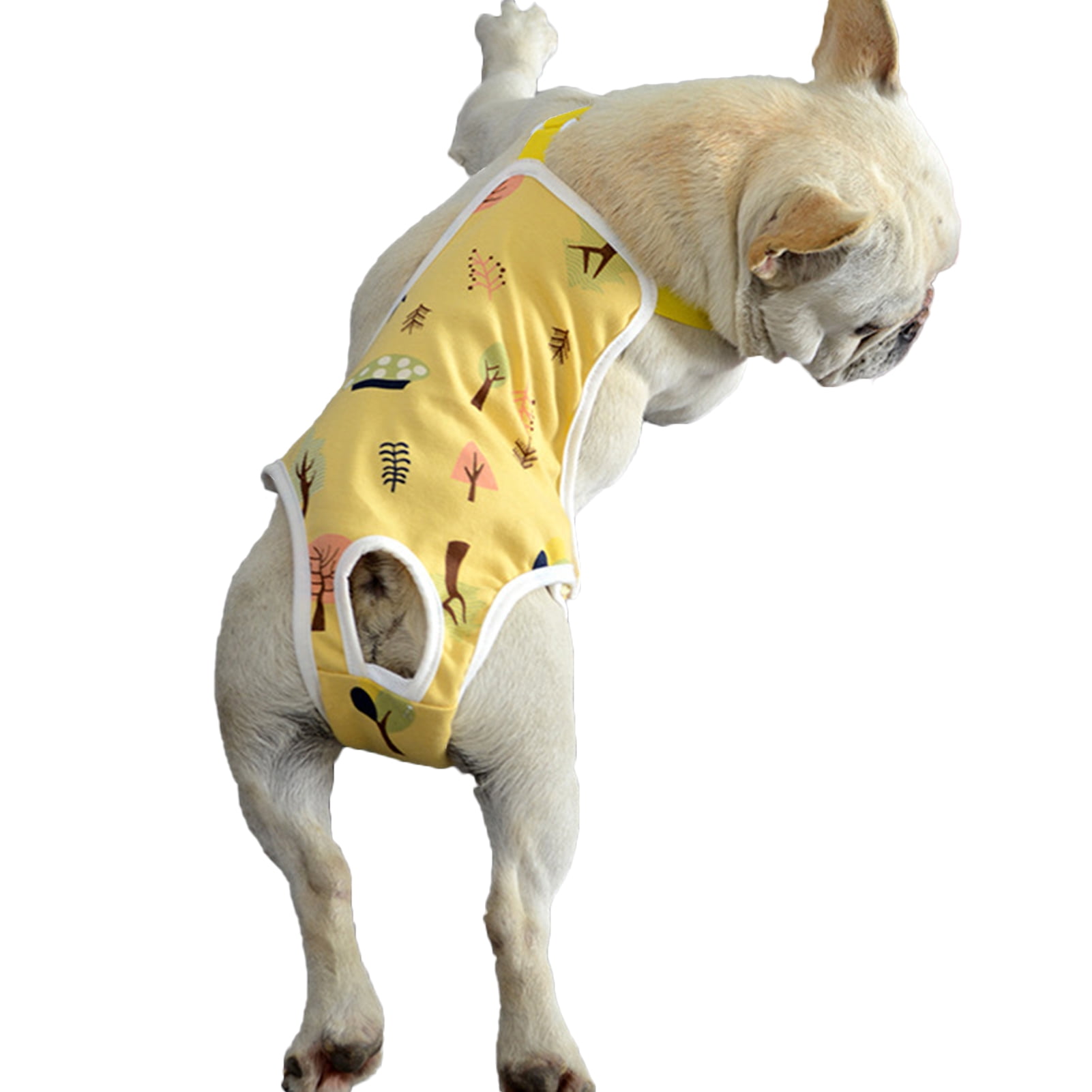 opvise Pet Sanitary Pants Adjustable Band Menstruation Shorts Washable Dog Diaper Pet Physiological Pants for Indoor L Yellow - Image 3