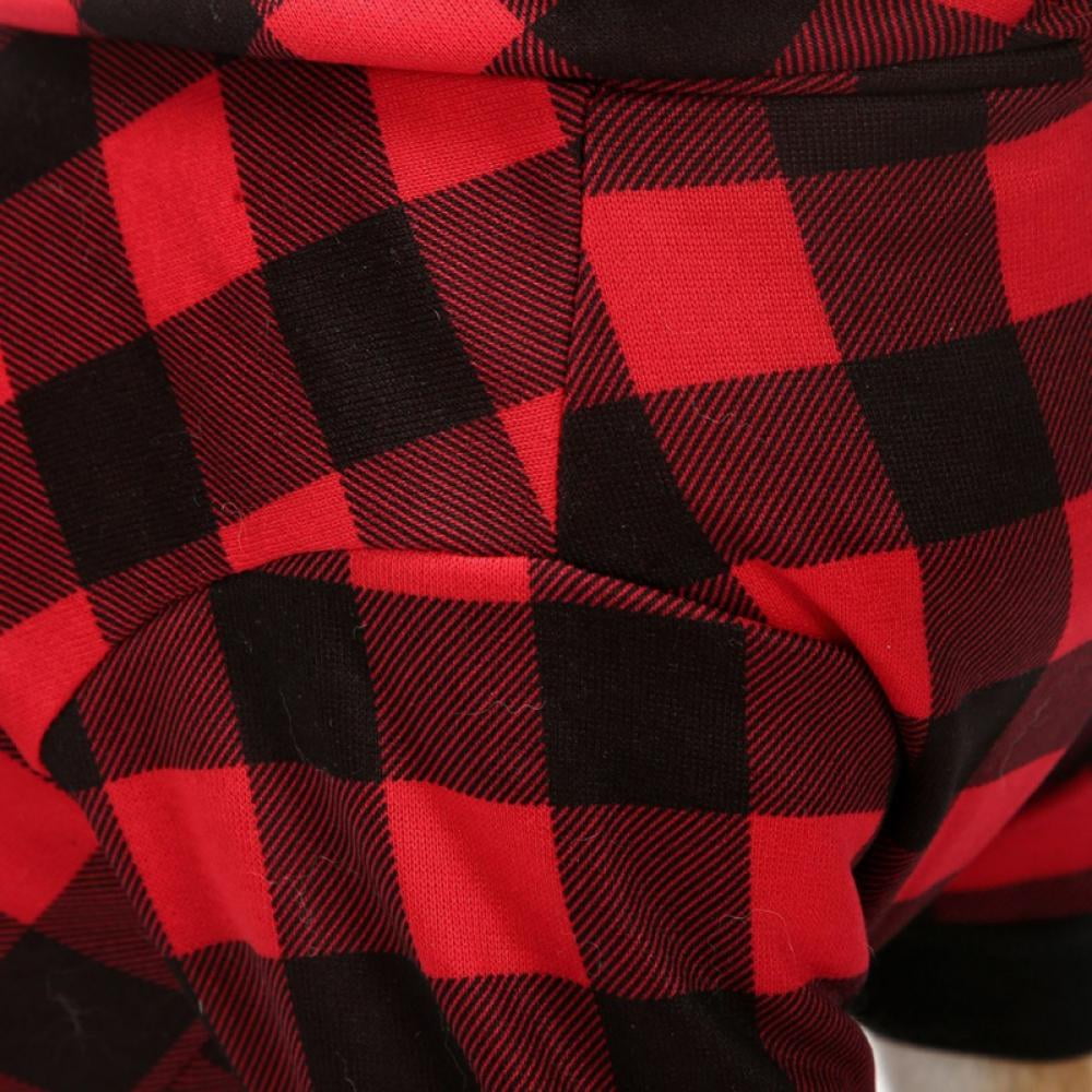 Big ! Pet Dog Plaid Hoodie Sweaters with Hat, Dog Warm Winter Dog Coat for Small Medium Large Dogs XL - Image 4