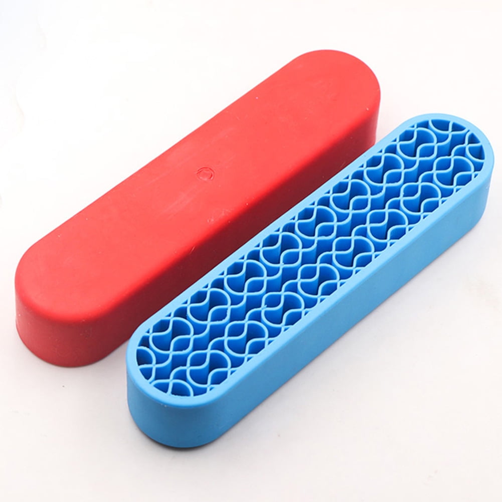 Bueautybox Makeup Beauty Brush Holder Organizer, Lipstick Holder Case Silicone Nail Polish Storage Rack Professional Cosmetic Display Box Red - Image 5