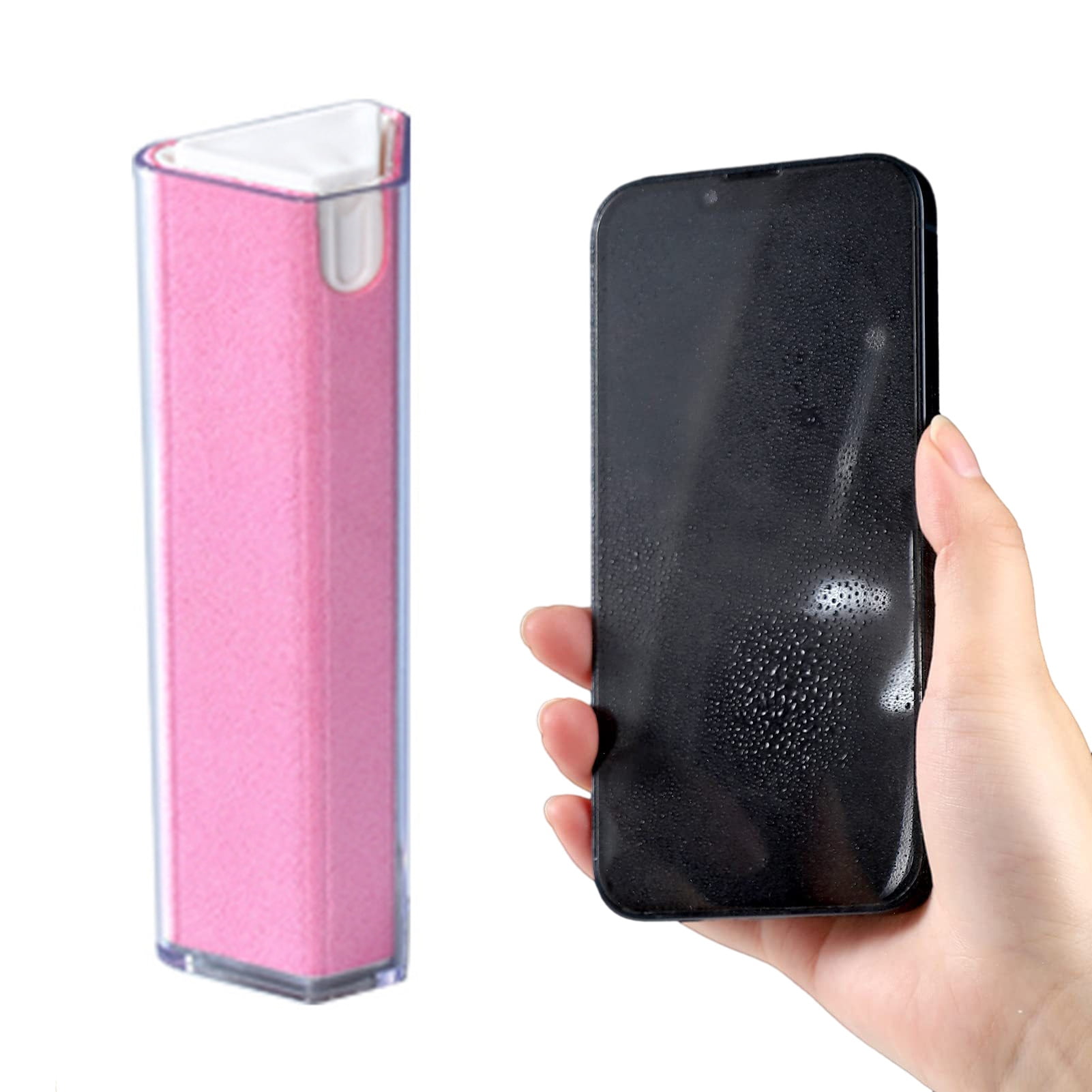 Screen Cleaner Spray Wipe, 3-in-1 Spray Microfiber Cloth, Car Screen Cleaner, Portable Refillable Spray Bottle Tool for Phone/Computer/Laptop/Tablet/Monitor/Car Screen 18 mL Black - Image 2