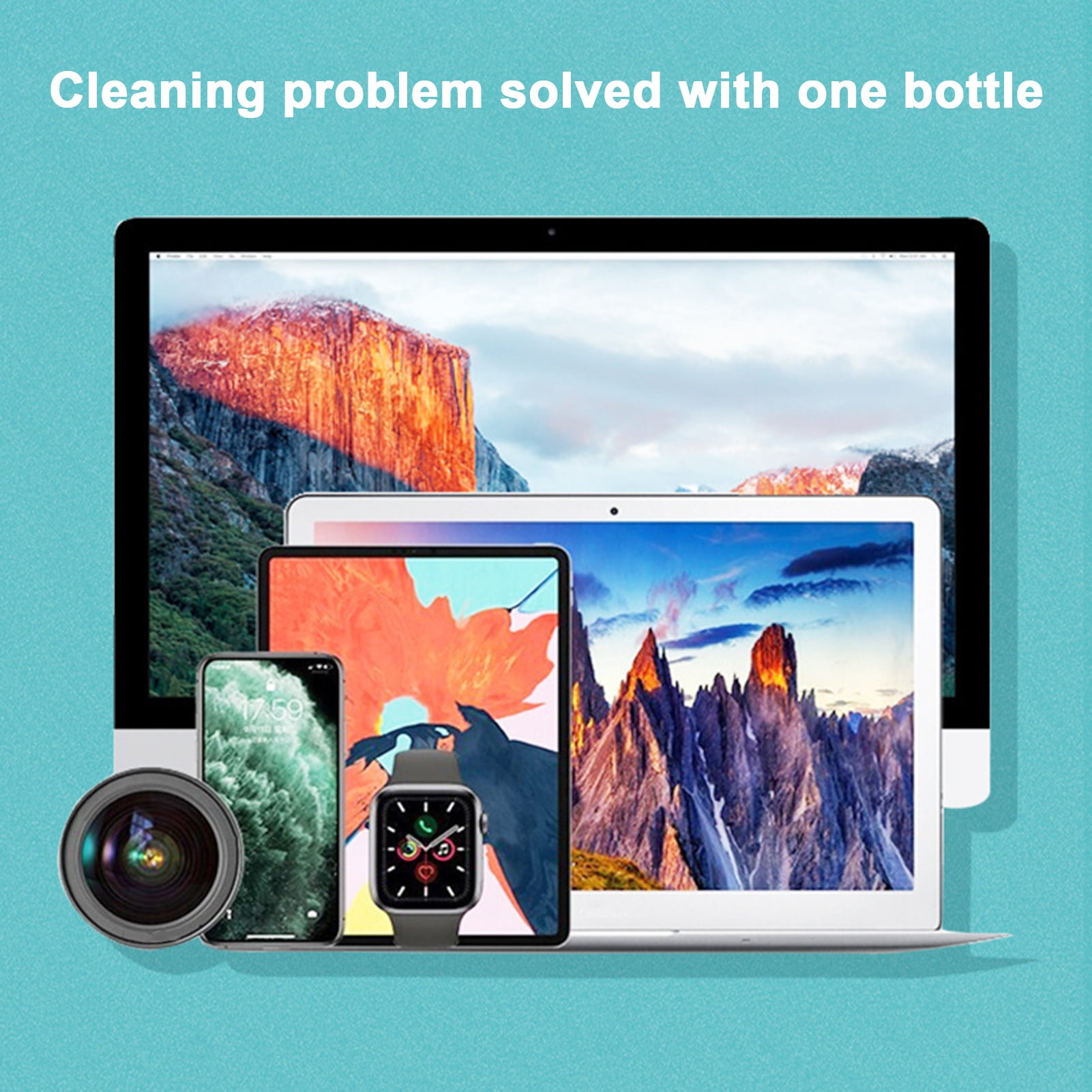 Screen Cleaner Spray Wipe, 3-in-1 Spray Microfiber Cloth, Car Screen Cleaner, Portable Refillable Spray Bottle Tool for Phone/Computer/Laptop/Tablet/Monitor/Car Screen 18 mL Black - Image 5