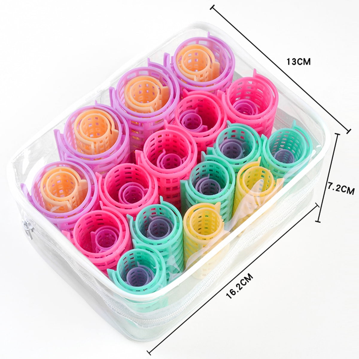 CIYAPED 30 Pieces Plastic Hair Rollers Curlers Snap Rollers Self Grip Rollers Hairdressing Curlers No Heat Hair Curlers for DIY Hairdressing Hair Salon Hair Barber Yellow/Green/Red/Purple - Image 7