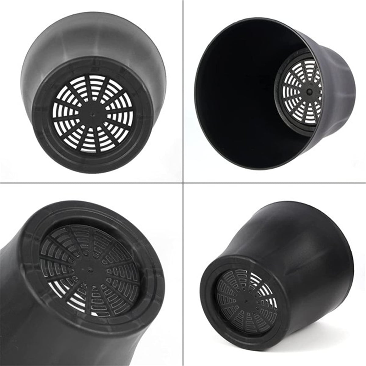 Pots for Plants, 8 Pack 4.8 inch Plastic Planters with Multiple Drainage Holes and Trays - Plant Pots for All Home Garden Flowers Succulents (White) 4.8inch-Black1 - Image 5