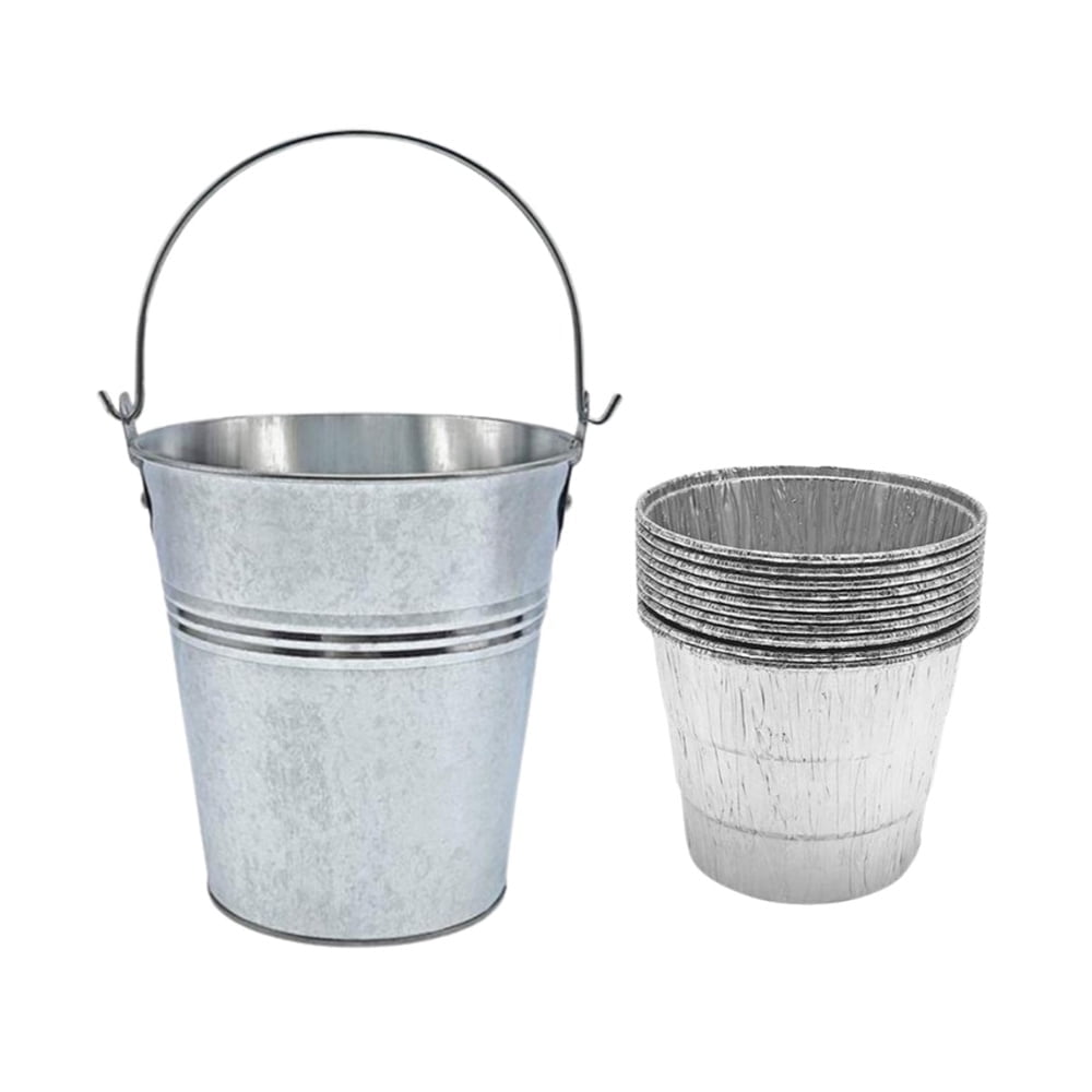 Grill Bucket for Grease, Grease Bucket with 12 Pcs Drip Grease Liners, Grill Smoker Bucket, for Camp Chef, for Traeger 20/22/34 Series, Pit Boss, Pellet Oklahoma Joe Rec Tec - Image 1