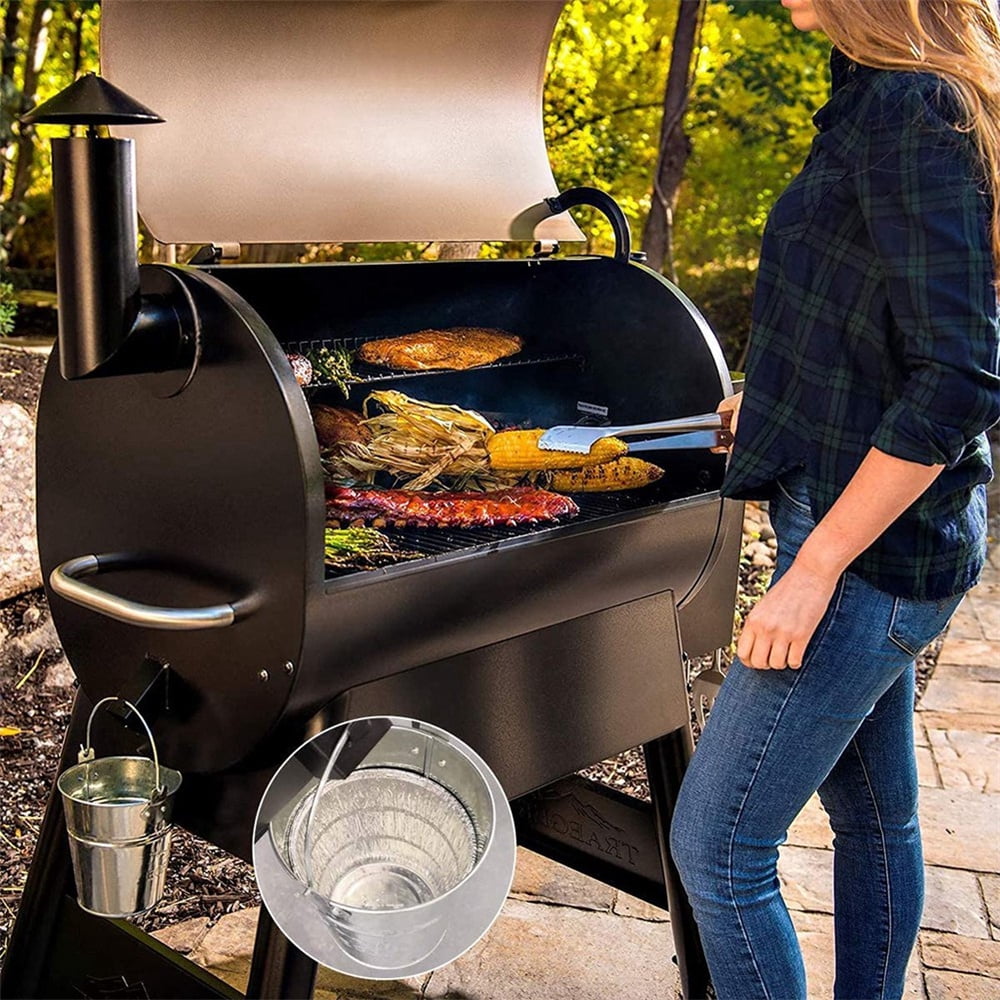 Grill Bucket for Grease, Grease Bucket with 12 Pcs Drip Grease Liners, Grill Smoker Bucket, for Camp Chef, for Traeger 20/22/34 Series, Pit Boss, Pellet Oklahoma Joe Rec Tec - Image 3