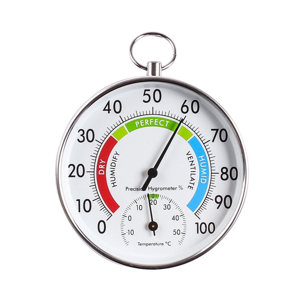Thermometer and Hygrometer - Ideal Greenhouse Thermometer and Humidity Meter To Monitor Maximum and Minimum Temperatures and Humidity Easily Wall Mounted Multicolor bottom - Image 1