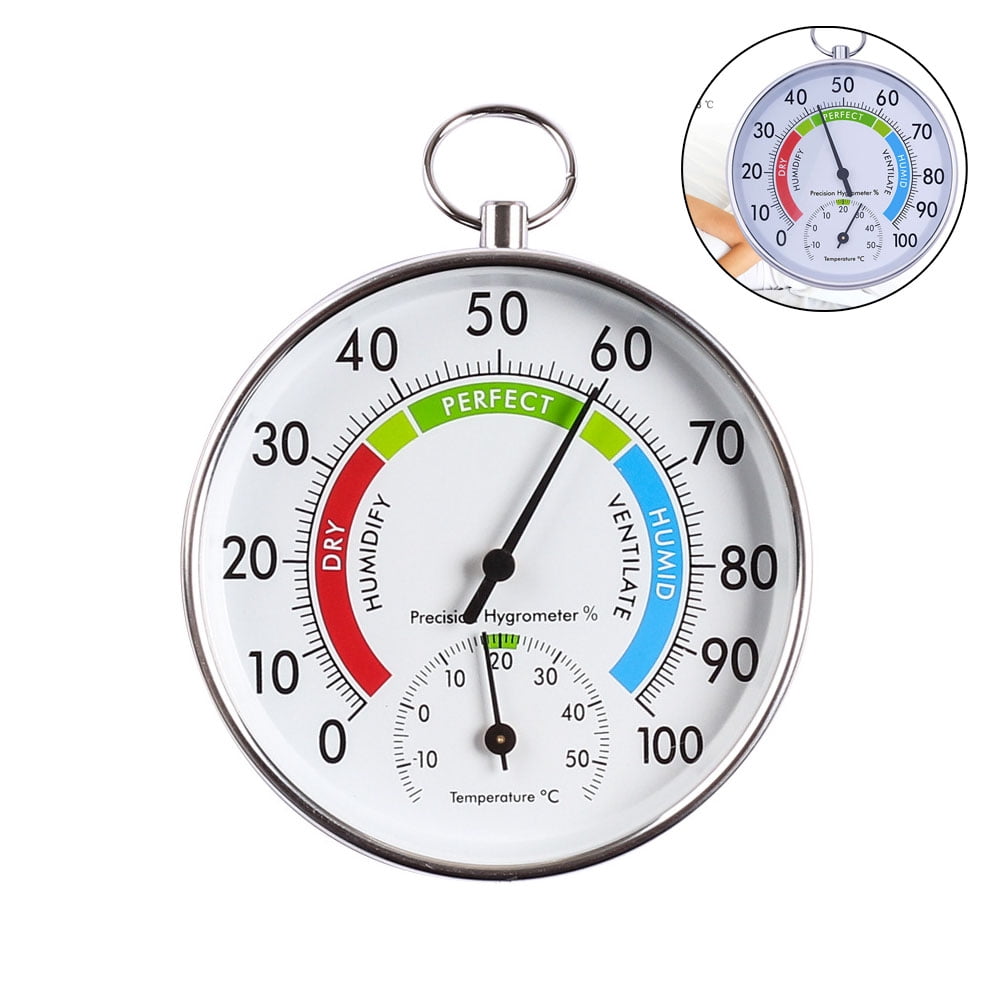 Thermometer and Hygrometer - Ideal Greenhouse Thermometer and Humidity Meter To Monitor Maximum and Minimum Temperatures and Humidity Easily Wall Mounted Multicolor bottom - Image 2