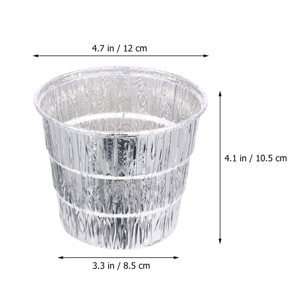 12 Pack Disposable Drip Grease Bucket Liners, Grill Drip Tray, Disposable Foil Liner for BBQ Drip Bucket - Image 4