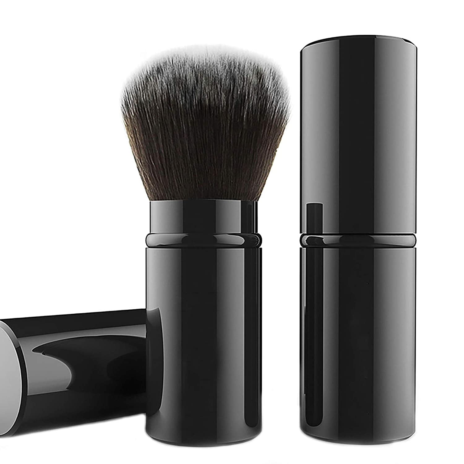 Retractable Foundation Makeup Brushes, Travel Flat Top Kabuki Powder Brush - Image 1