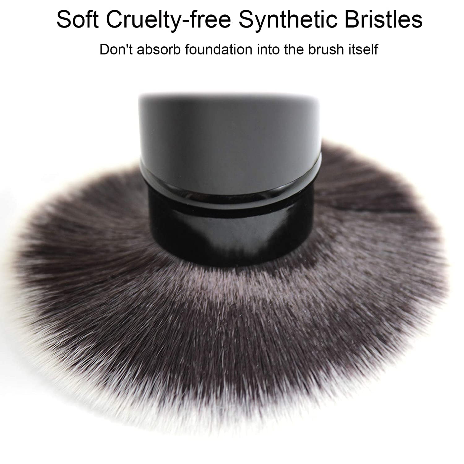 Retractable Foundation Makeup Brushes, Travel Flat Top Kabuki Powder Brush - Image 3