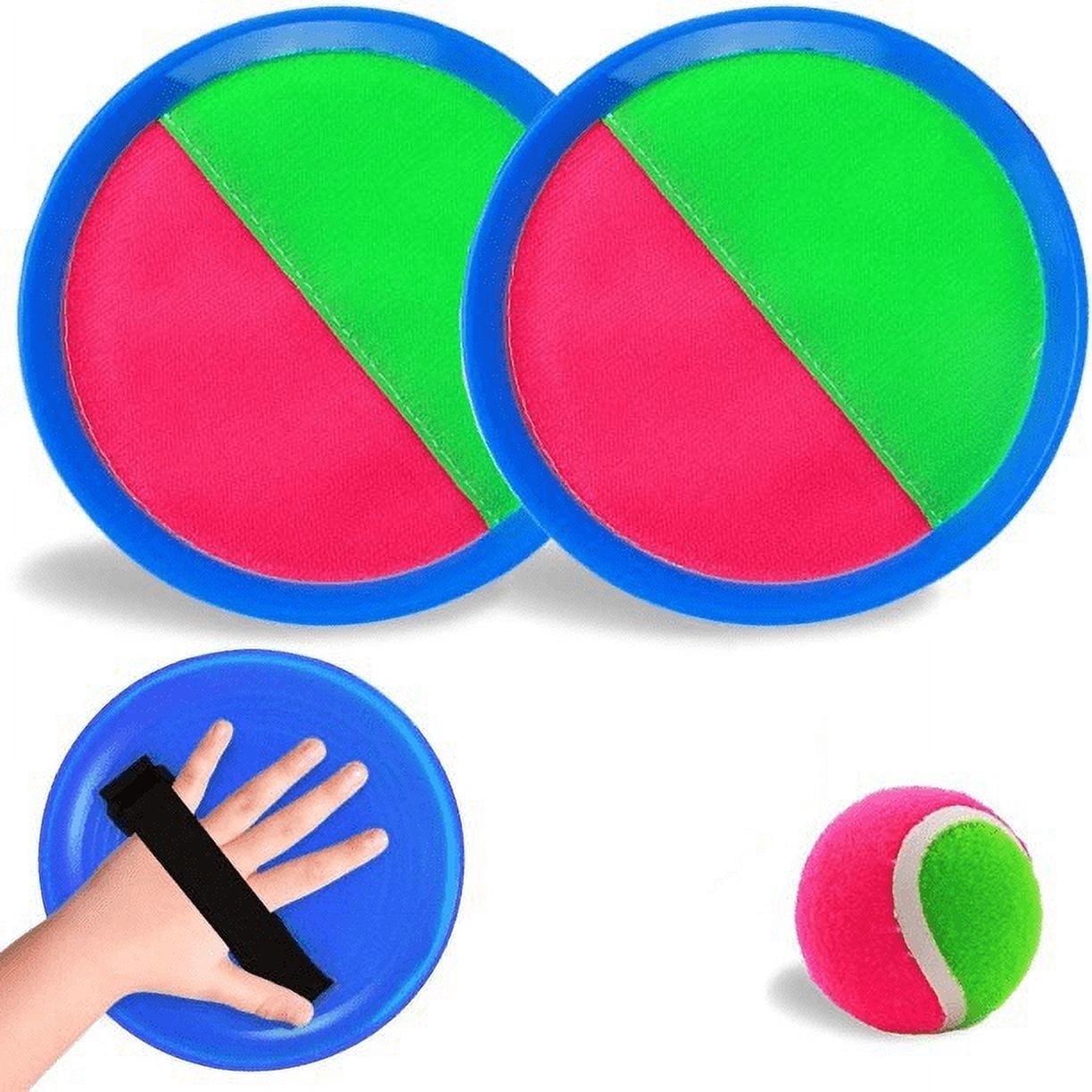 Tutuviw Toss and Catch Ball Set - Paddle Ball and Catch Game for Adults - Sticky Ball Catch Set - 2 Paddles, 1 Balls - Image 1