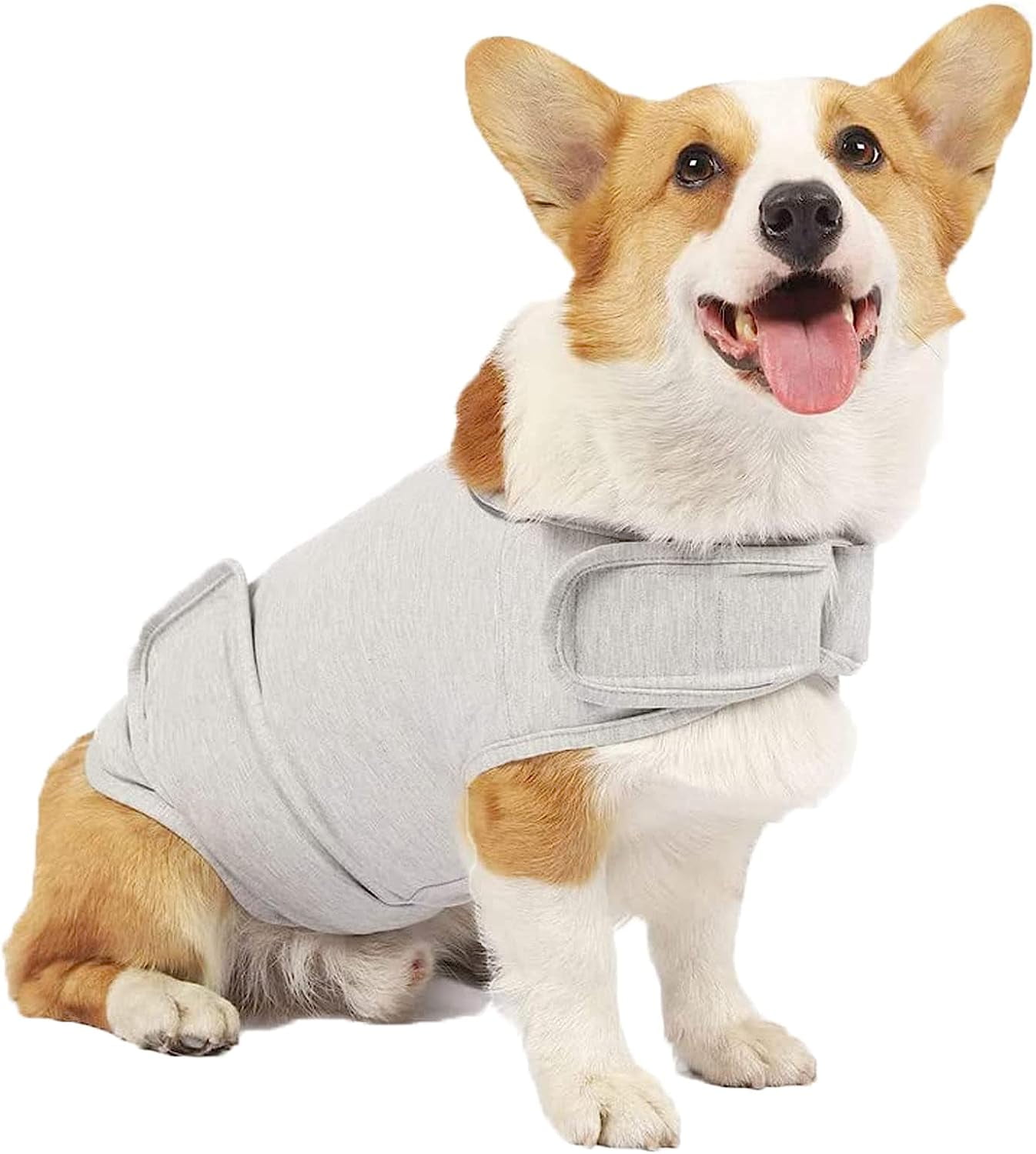 Dog Jacket, Skin-Friendly Dog Calming Vest - Dog Shirt for Thunder, Fireworks and Separation - Keep Pet Calm Without Medicine & Training, Anti Anxiety Vest for Dogs XS Light Grey - Image 1