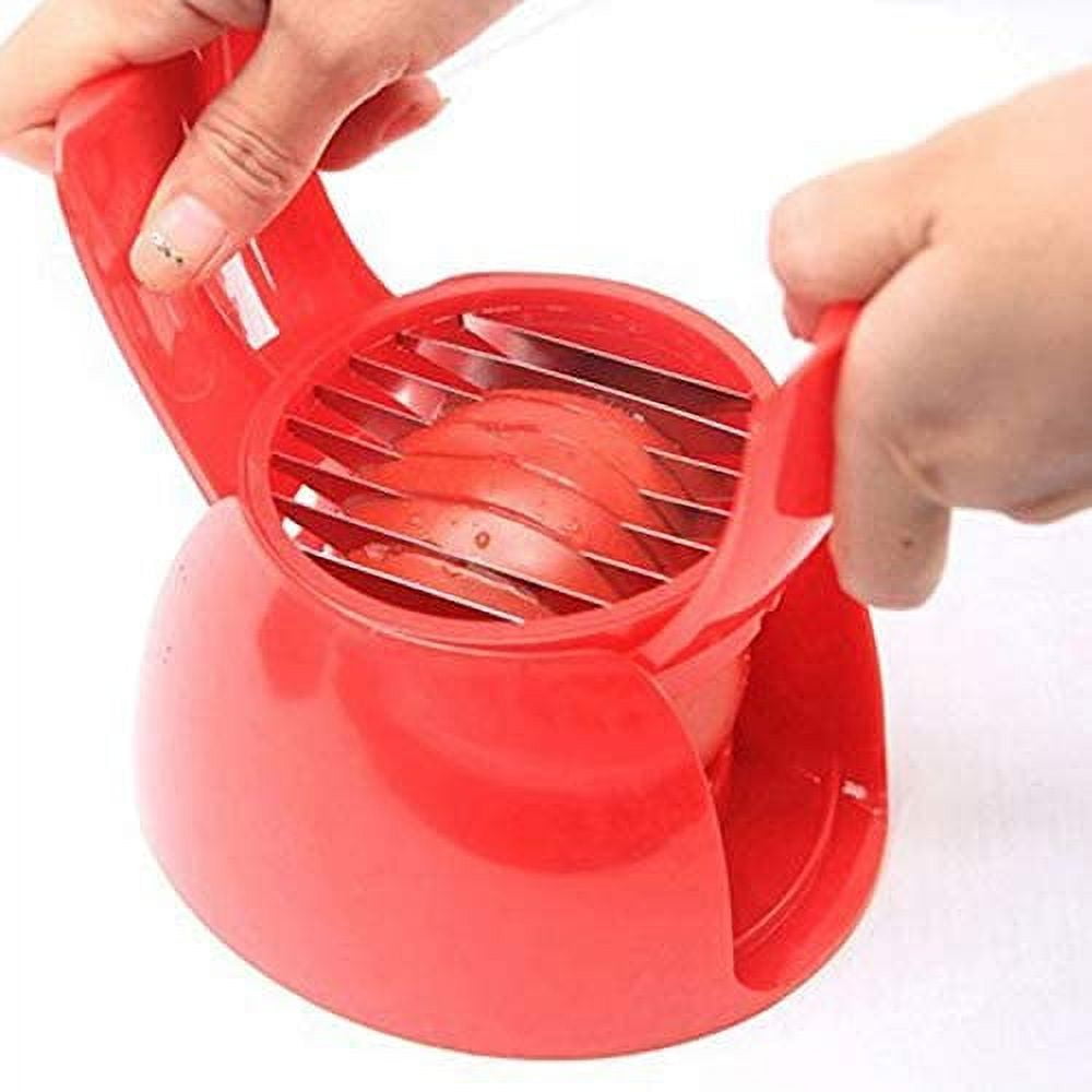 Fruit and Vegetable Cutter, 1 Slicer Tomato Potato Onion Fruit Vegetable Slicer Tomato Slicer Stand Kitchen Slicer Tool Gadgets - Image 1